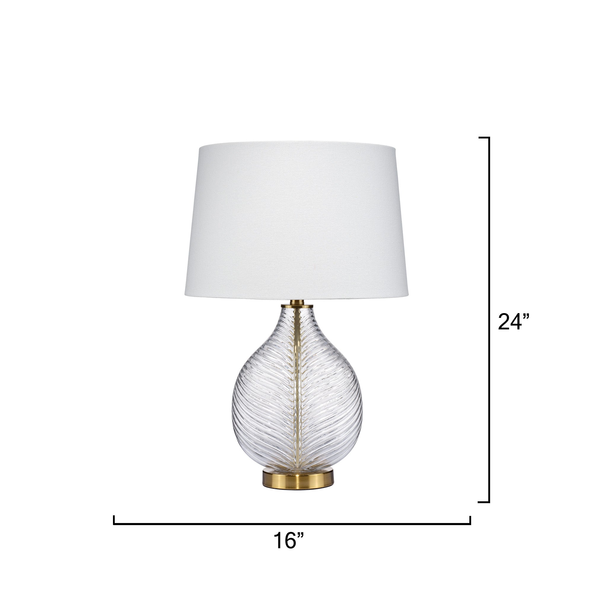 Corven Ribbed Glass Lamp