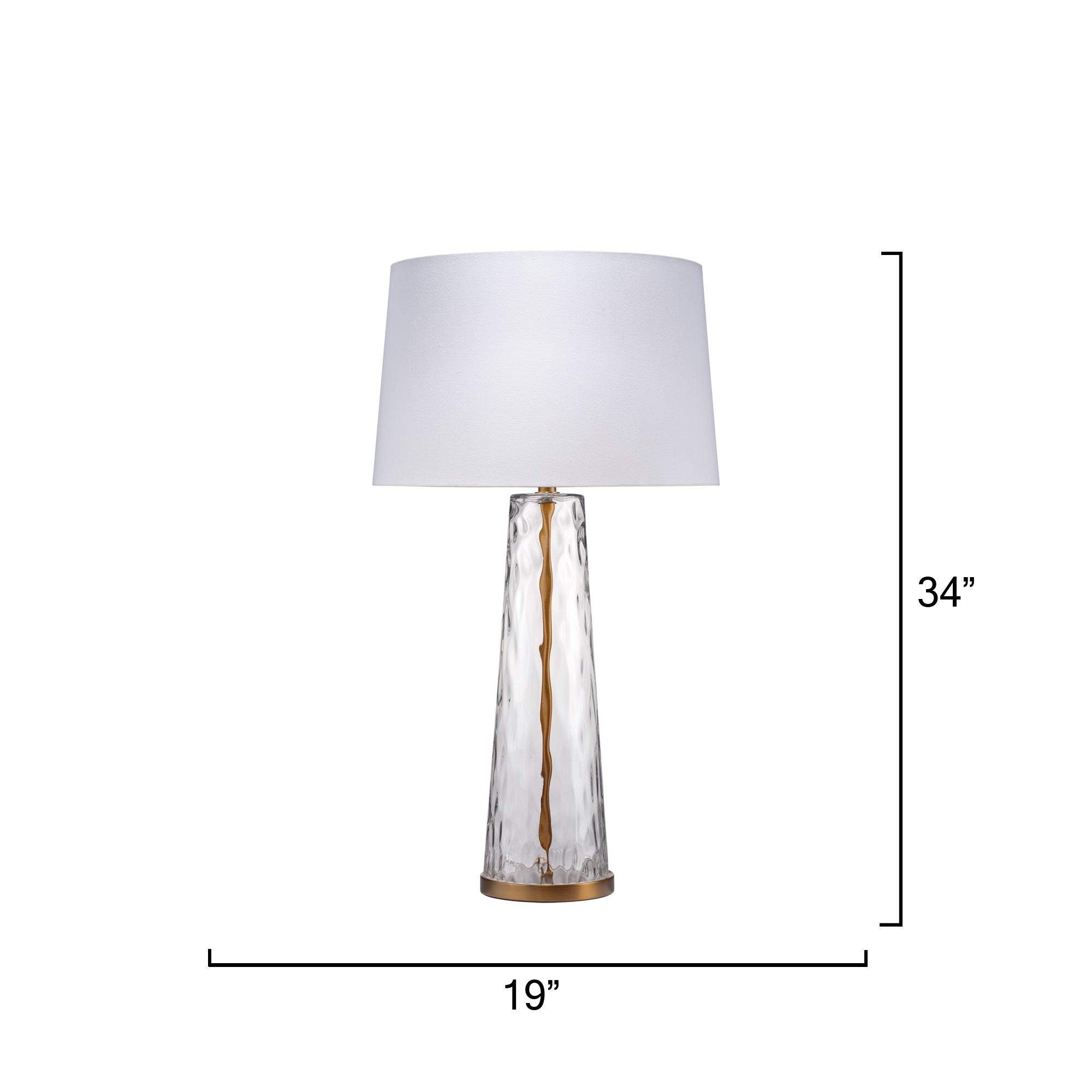 Valdren Hammered Glass Lamp