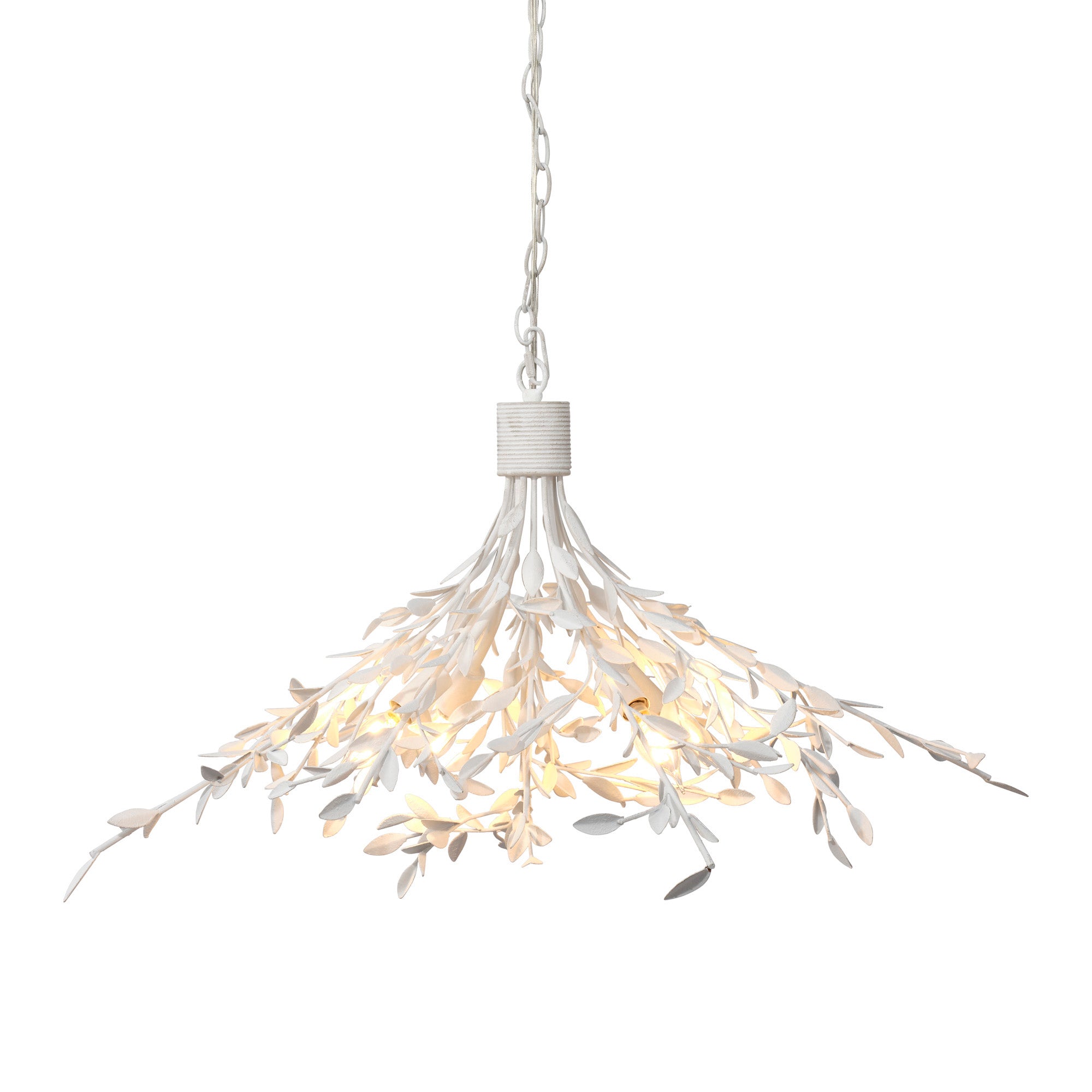 Everset Plaster Leaf Chandelier