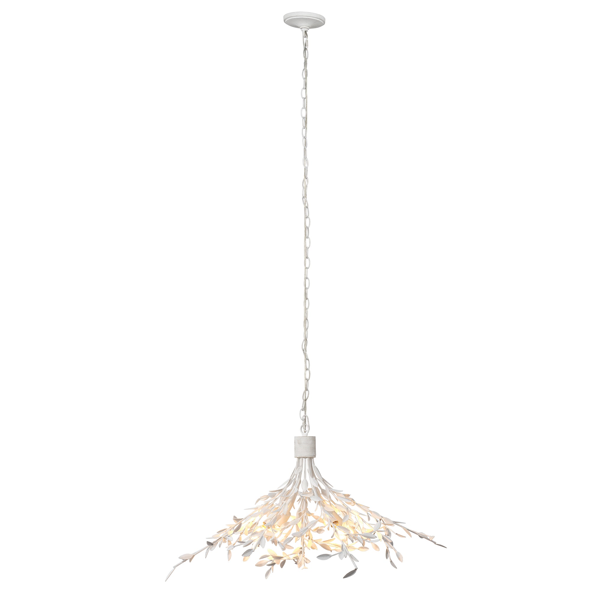 Everset Plaster Leaf Chandelier