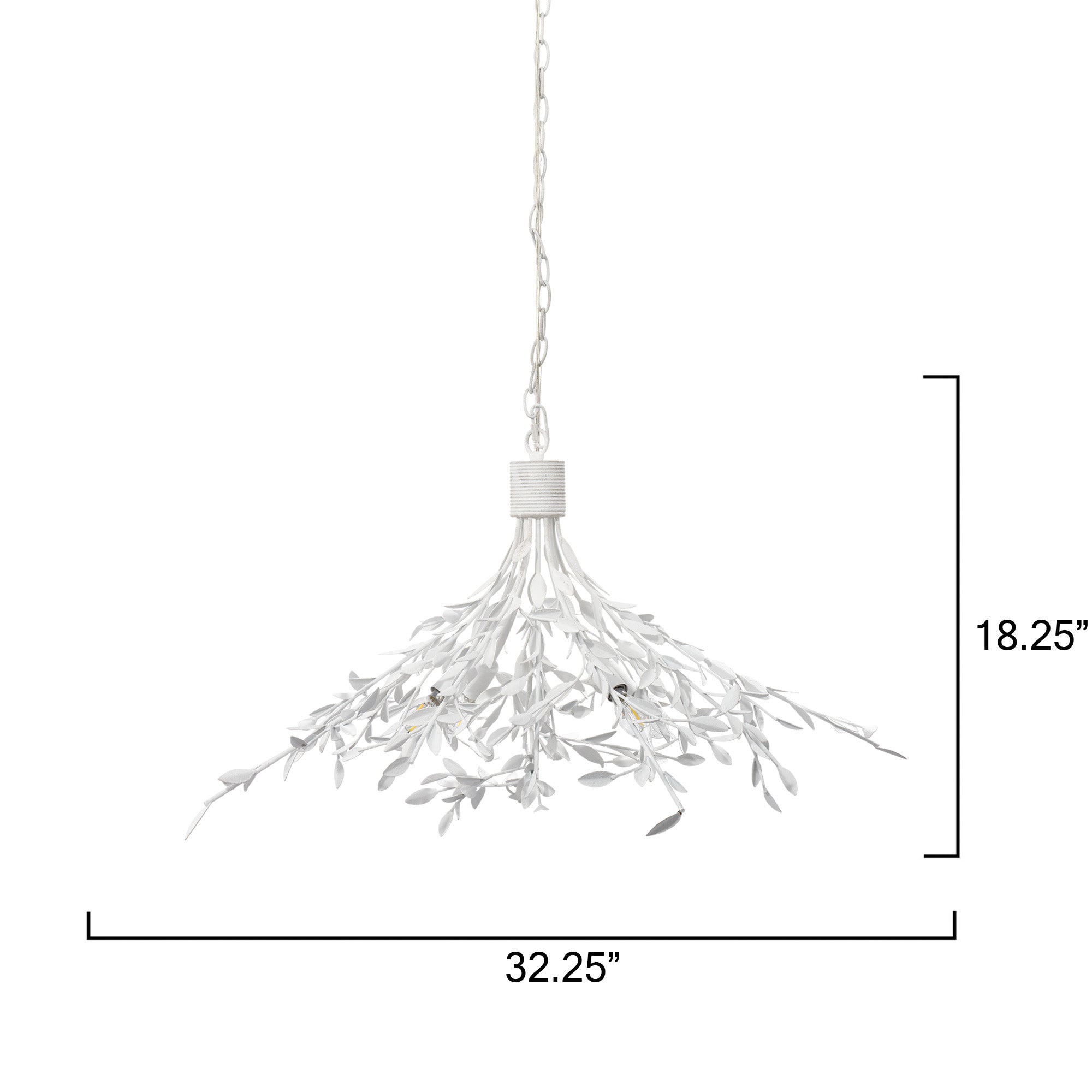 Everset Plaster Leaf Chandelier