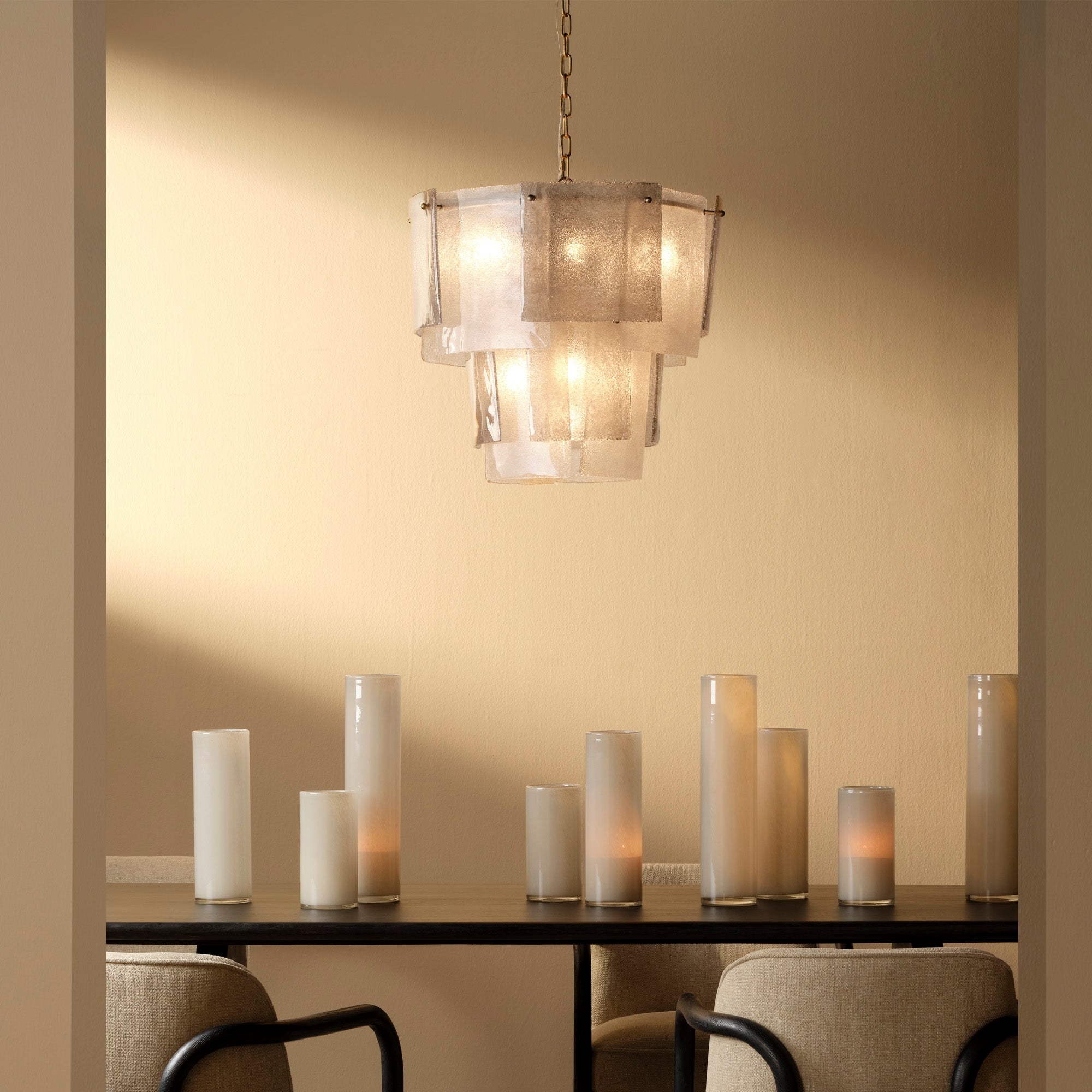 Caulder Seeded Glass Chandelier