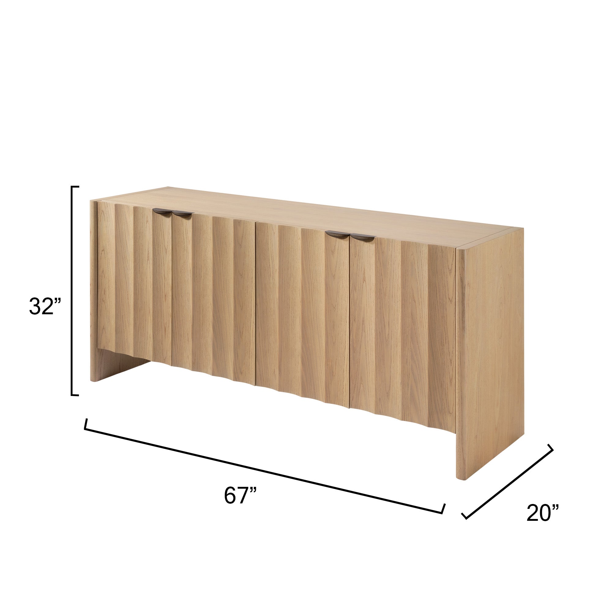 Rothbury Fluted Oak Credenza