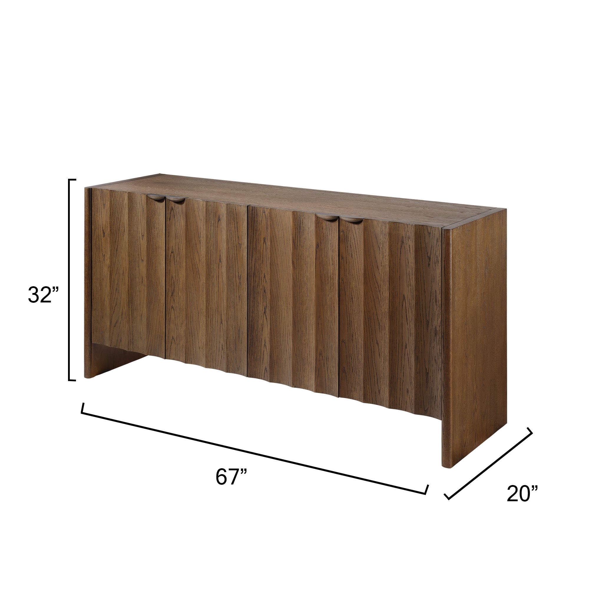 Rothbury Fluted Oak Credenza