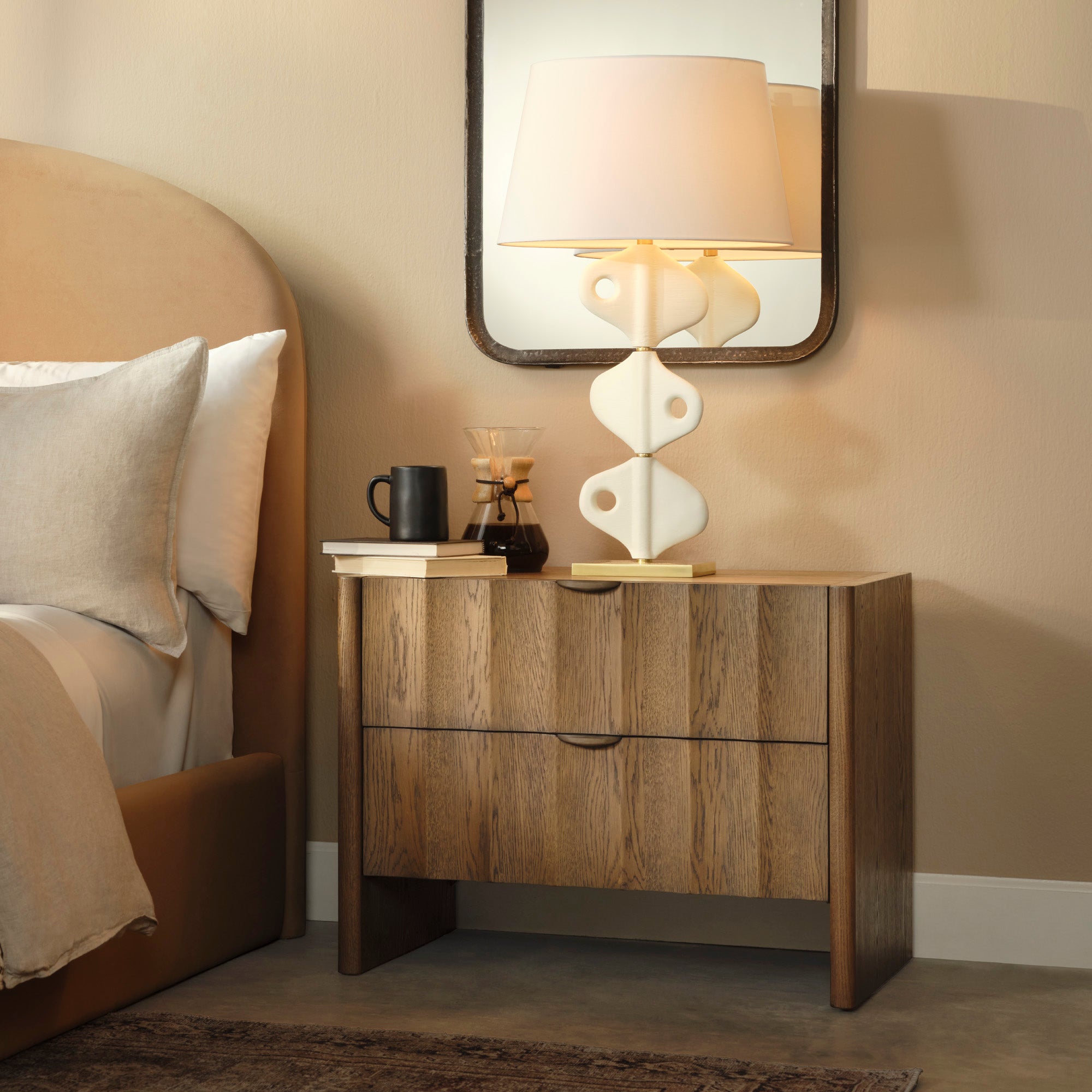 Rothbury Fluted Oak Nightstand