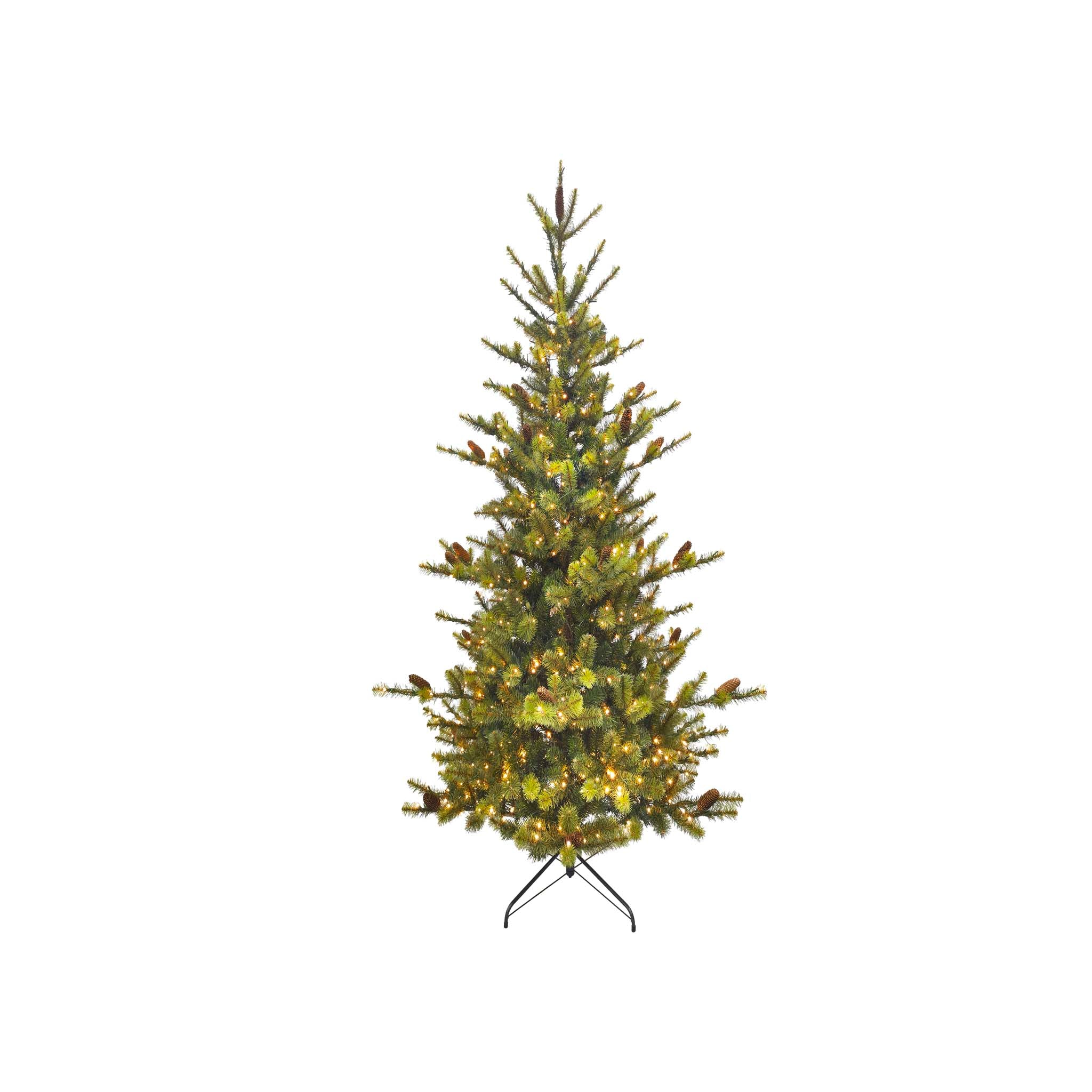 Woodlands Slim Prelit Christmas Tree