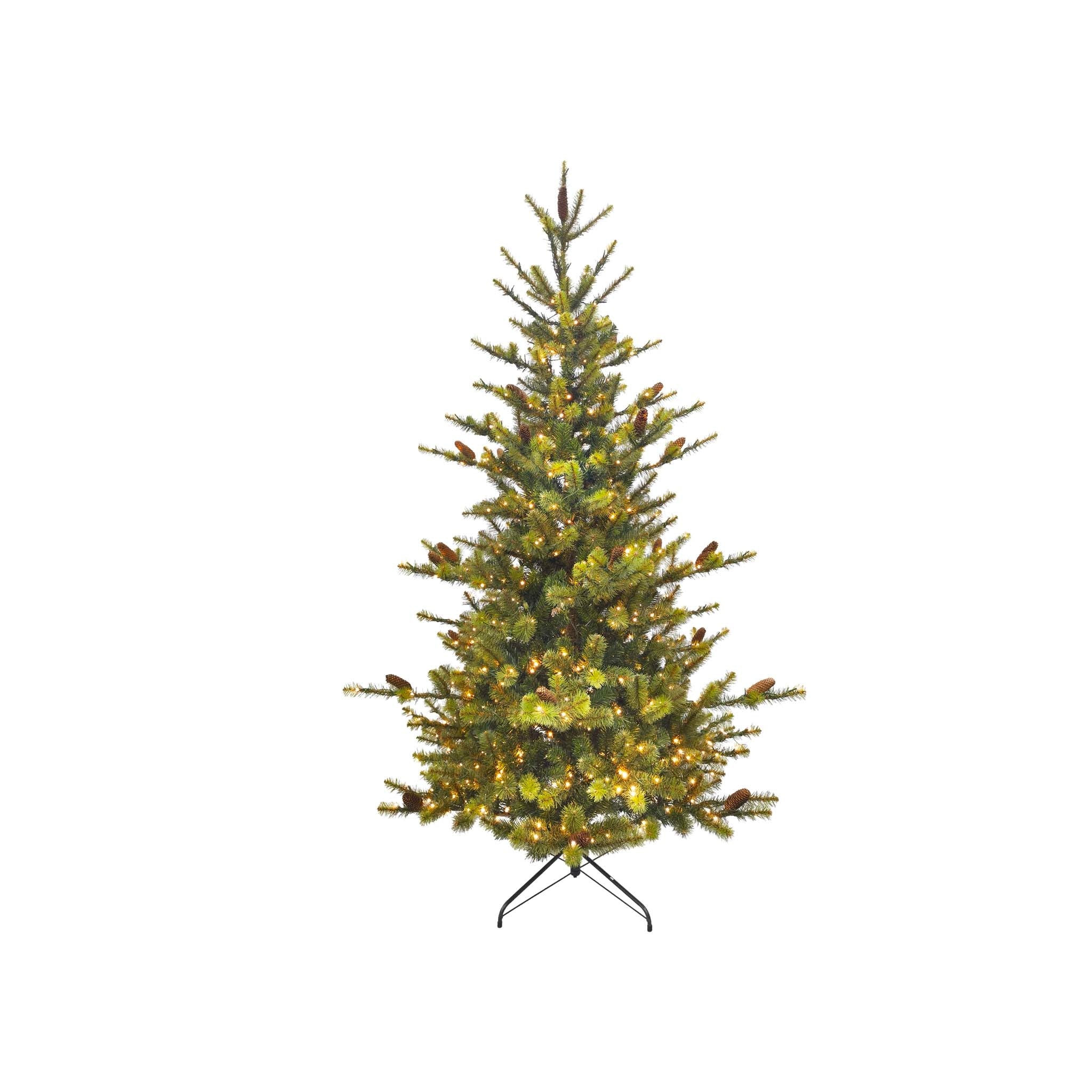 Woodlands Slim Prelit Christmas Tree