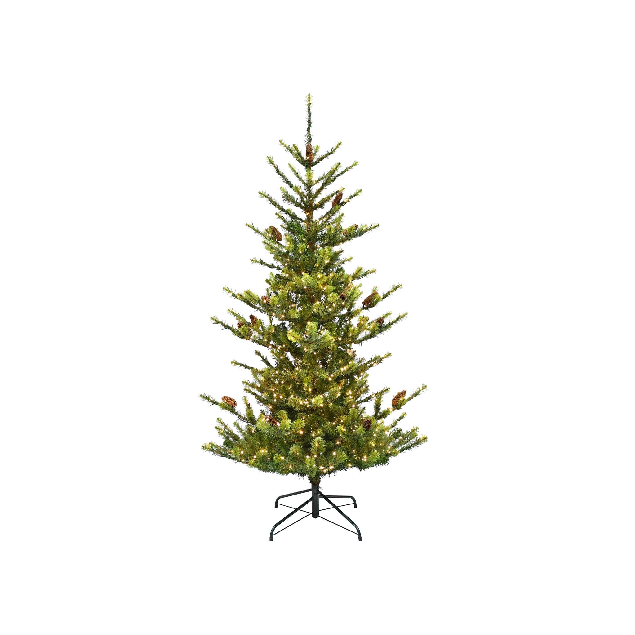 Woodlands Slim Prelit Christmas Tree