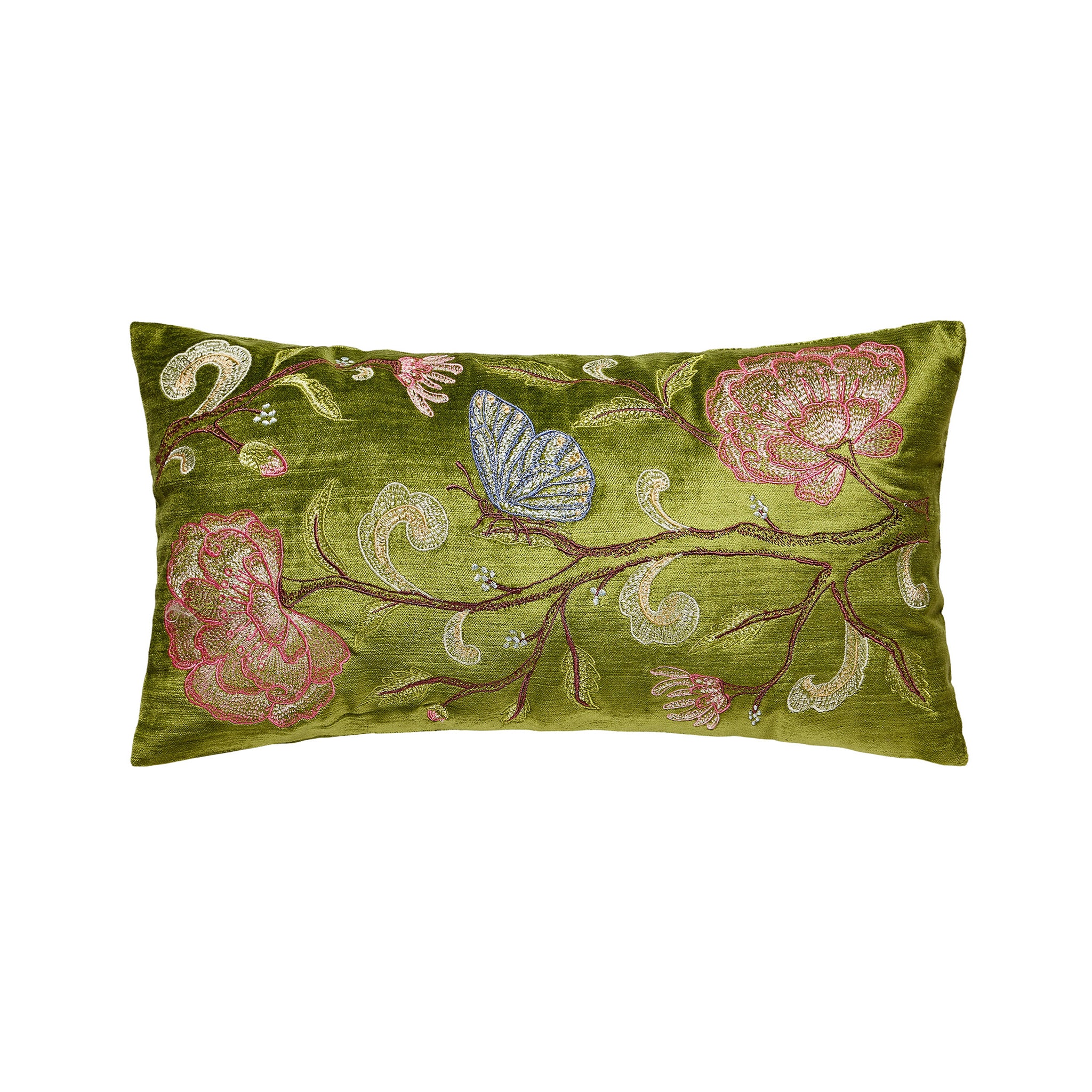 Yunlan Embroidered Lumbar Pillow - Wisteria