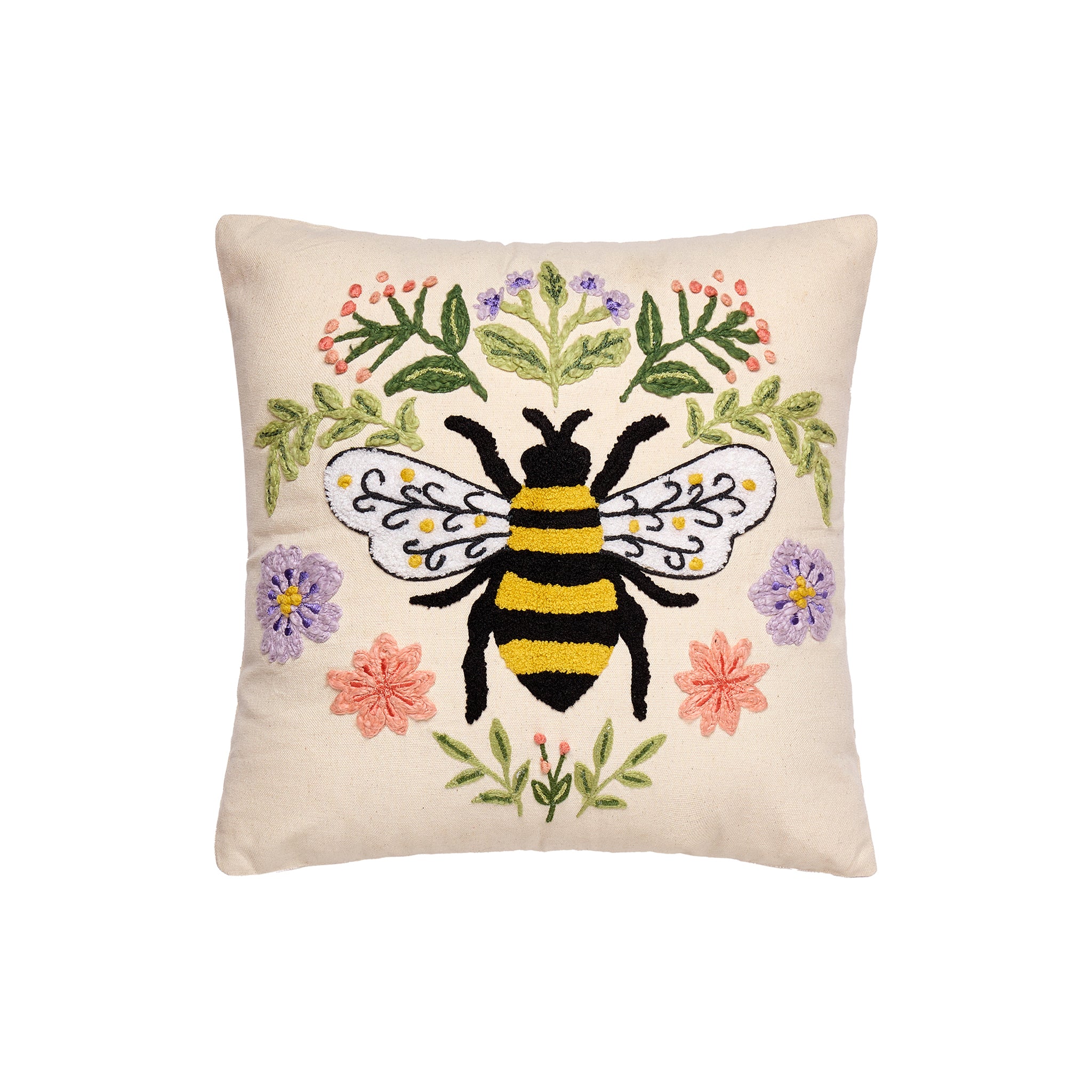 Melifera Embroidered Pillow - Wisteria