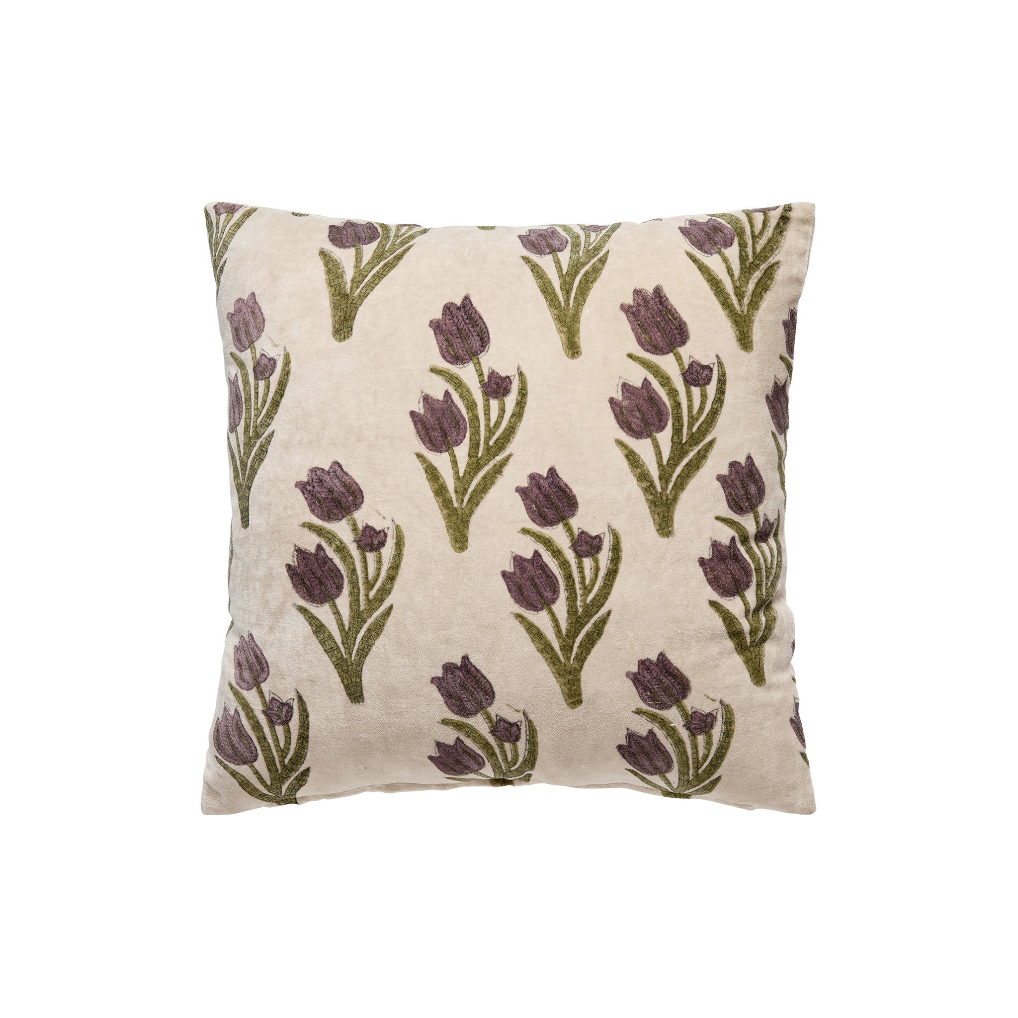 Kumari Block Print Pillow - Wisteria
