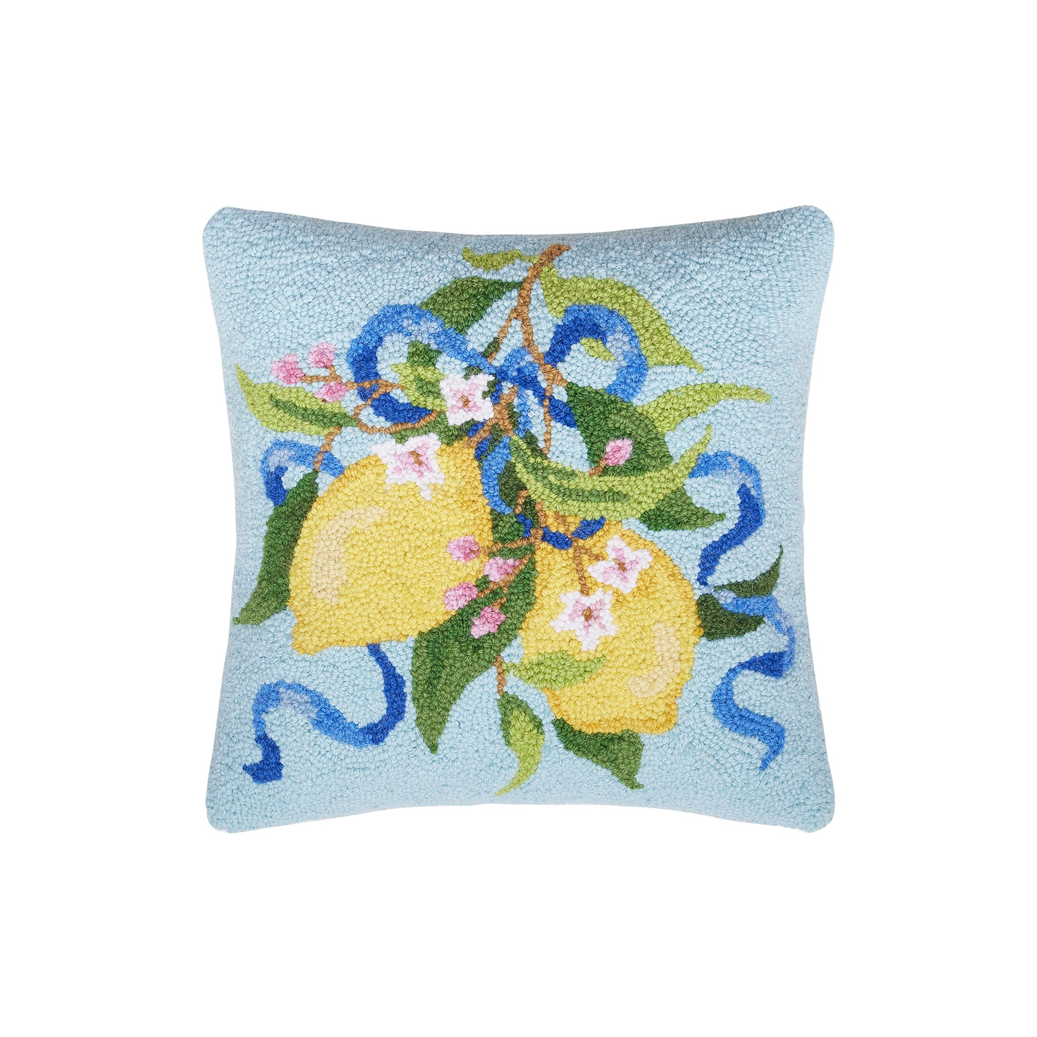 Azurino Lemon Hooked Pillow - Wisteria