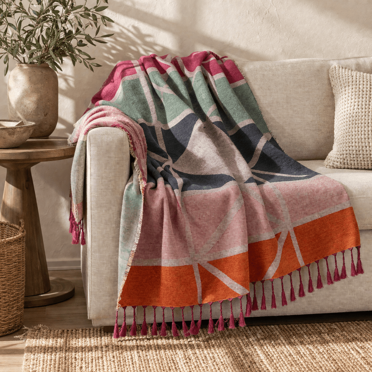 Serravelle Woven Throw - Wisteria
