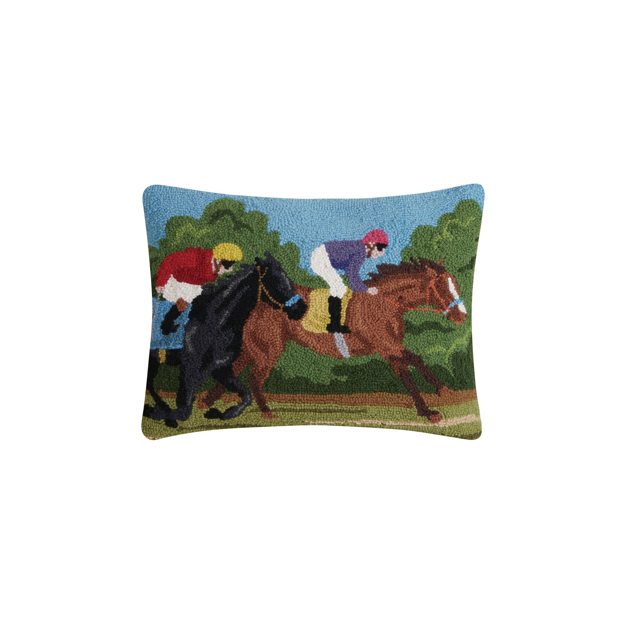 Avelaine Derby Hooked Pillow - Wisteria