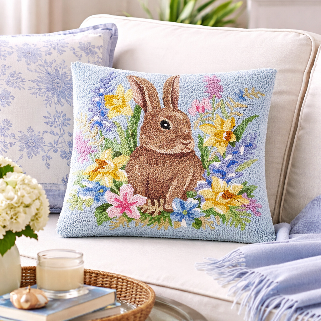 Valmere Garden Hooked Pillow - Wisteria