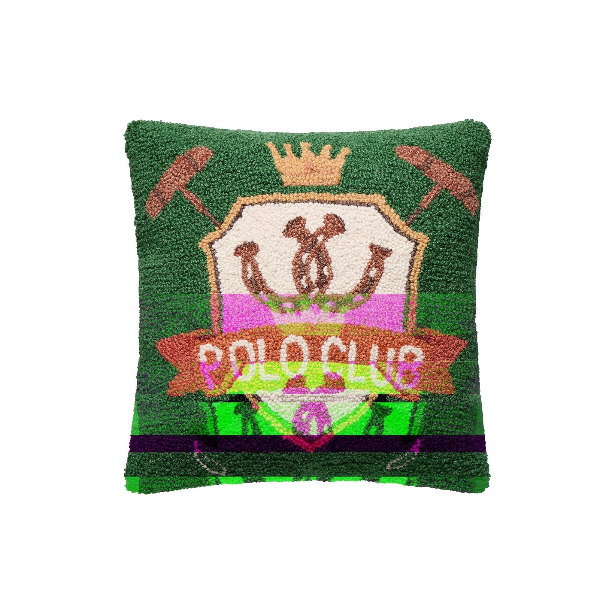Bellington Crest Hooked Pillow - Wisteria
