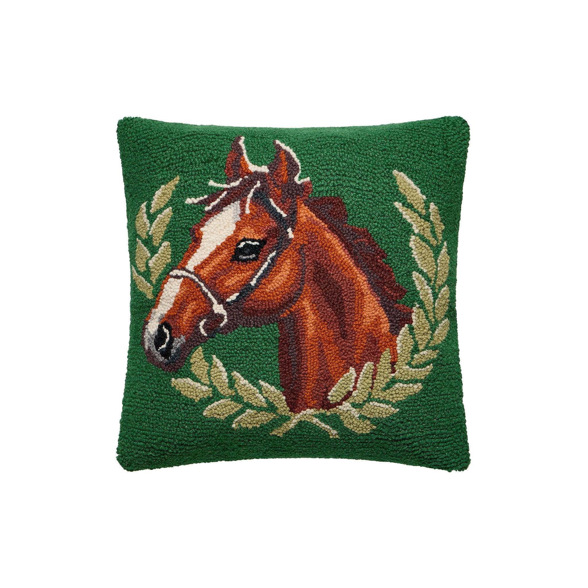 Briarcrest Equine Hooked Pillow - Wisteria