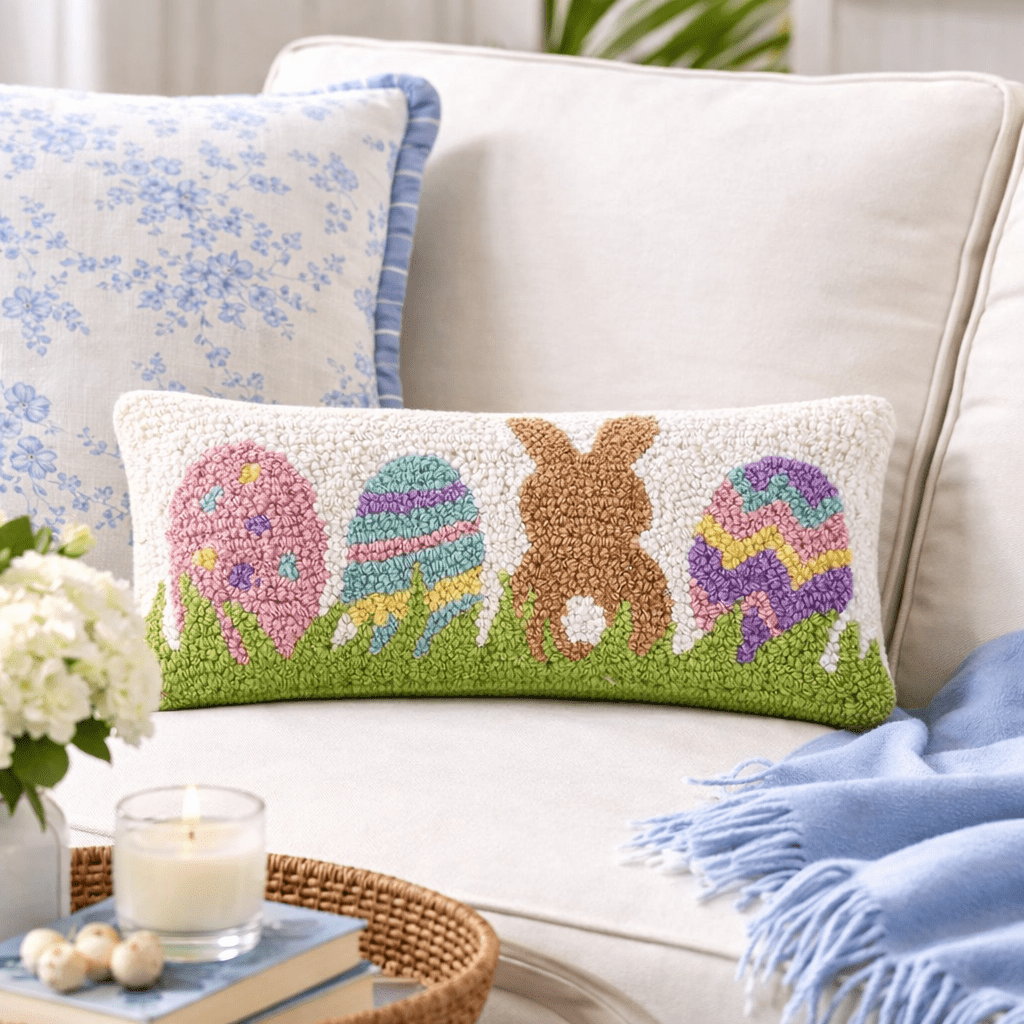 Bunnycombe Spring Hooked Pillow - Wisteria