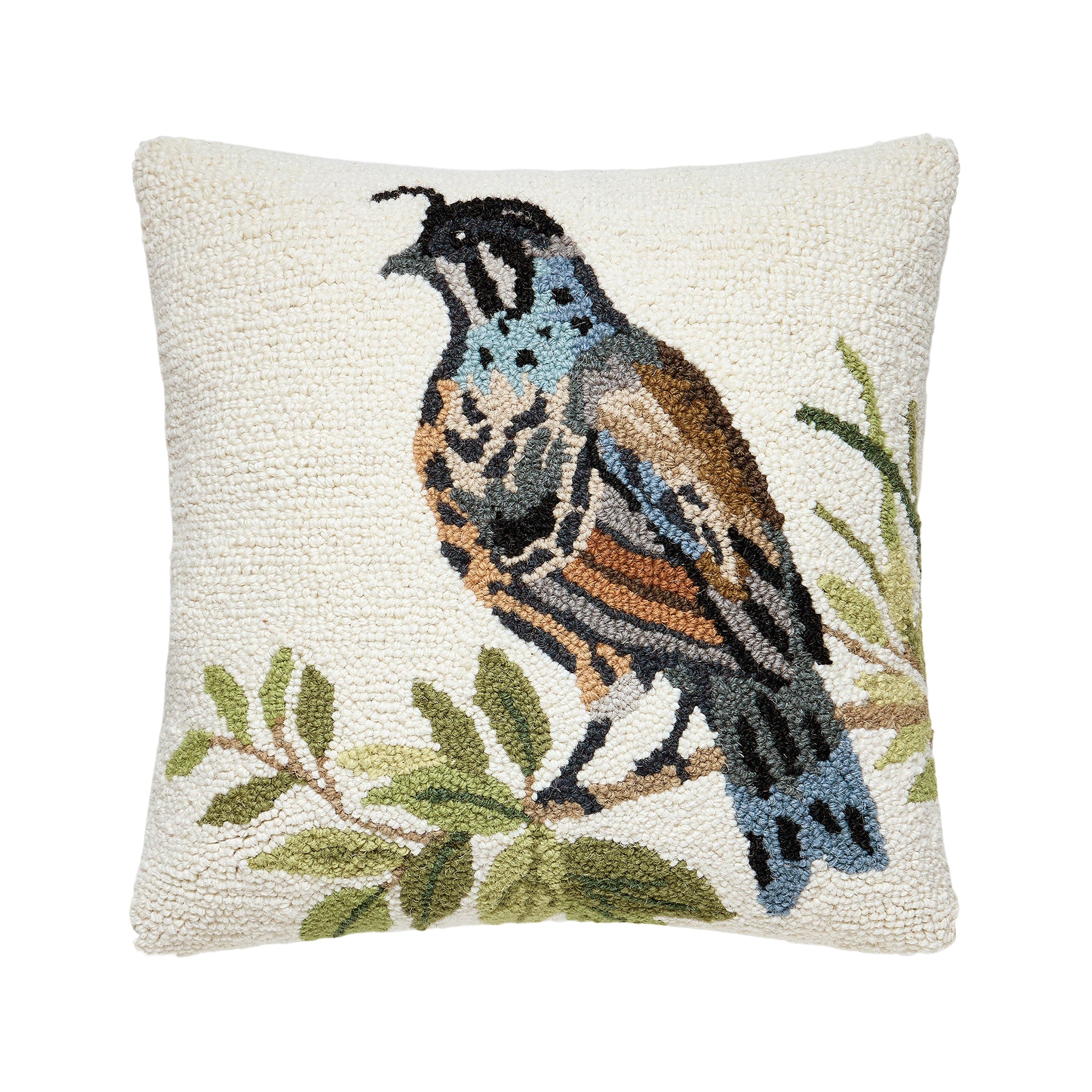 Quillmere Wool Quail Pillow - Wisteria