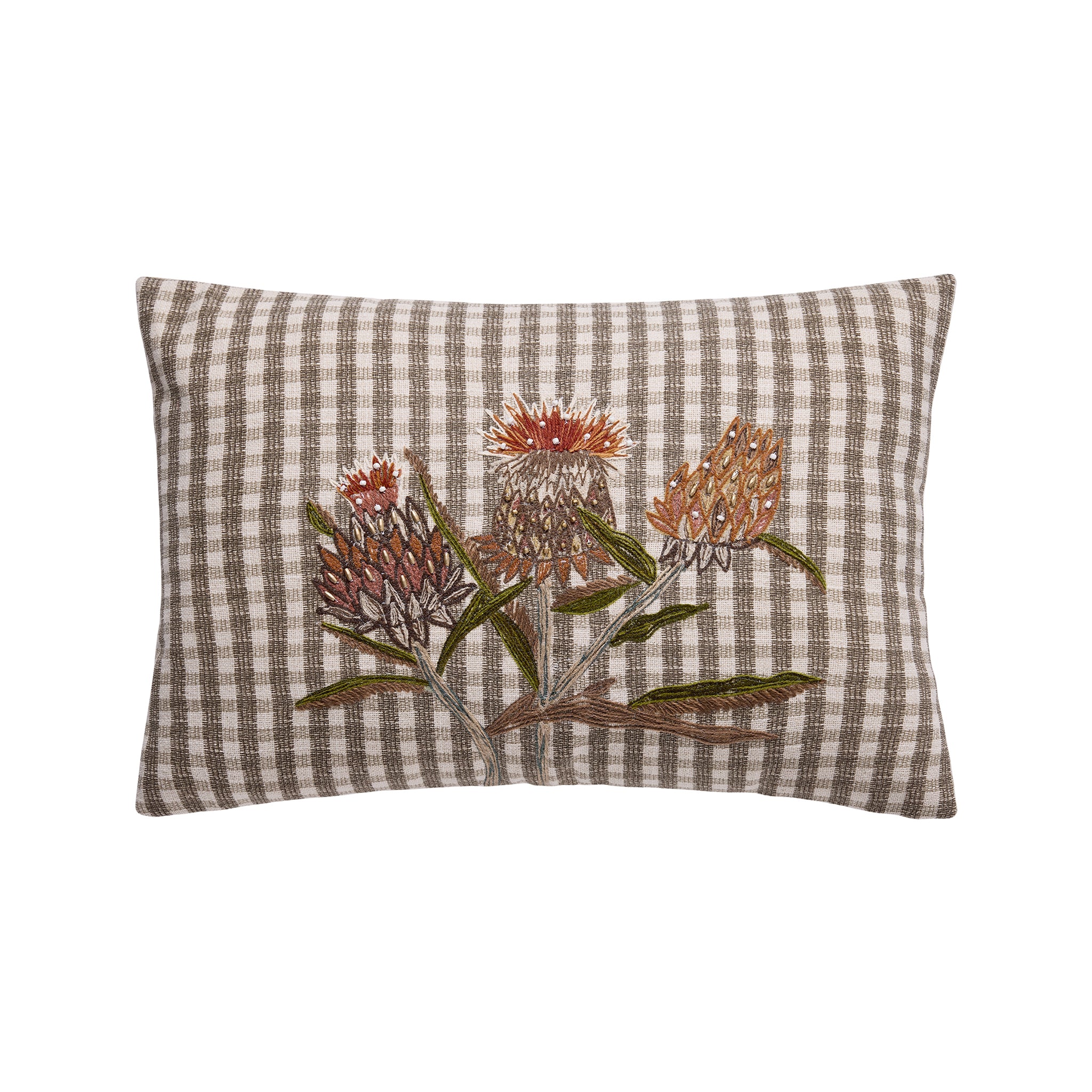 Thistlebrook Embroidered Floral Pillow