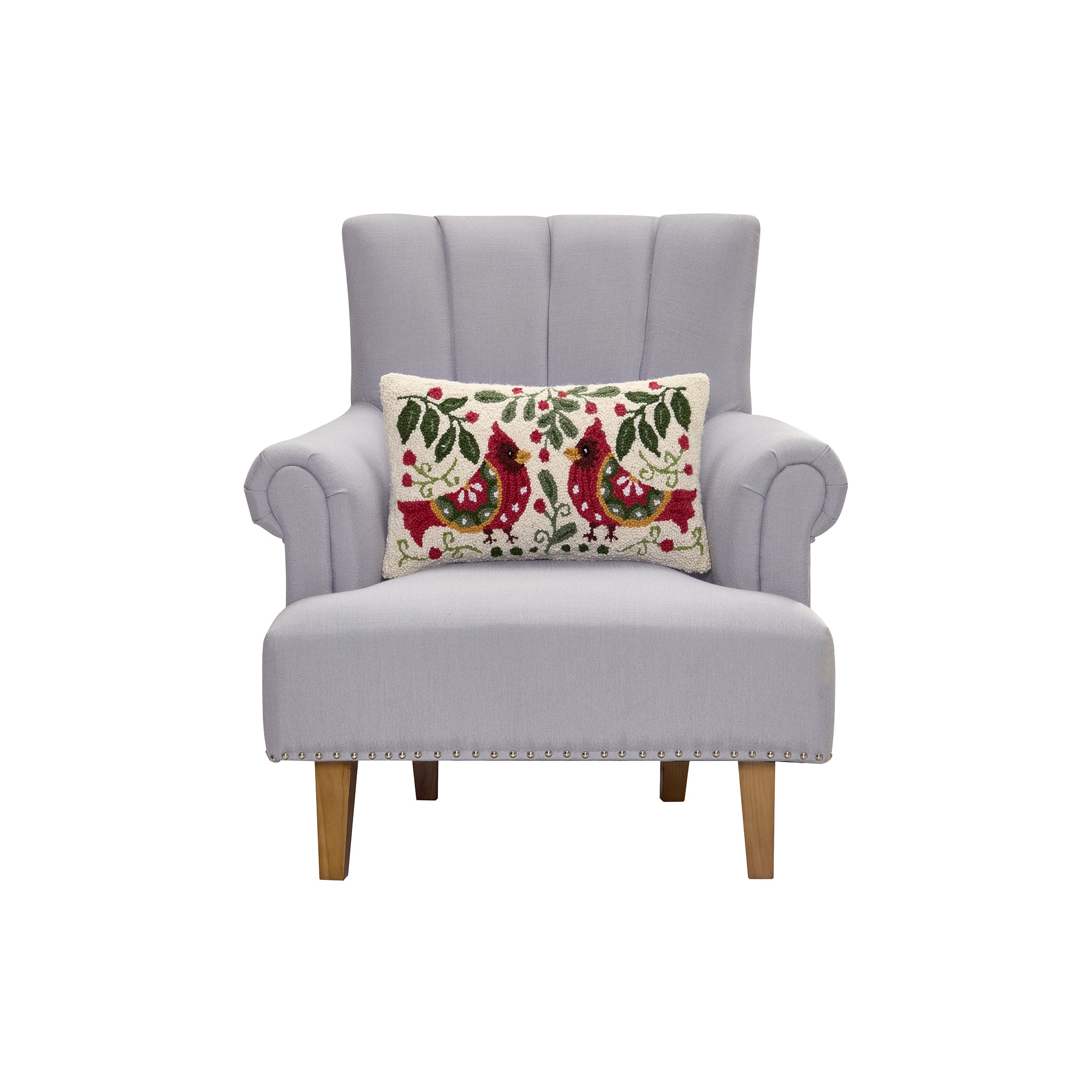 Merrivale Cardinal Hooked Pillow - Wisteria