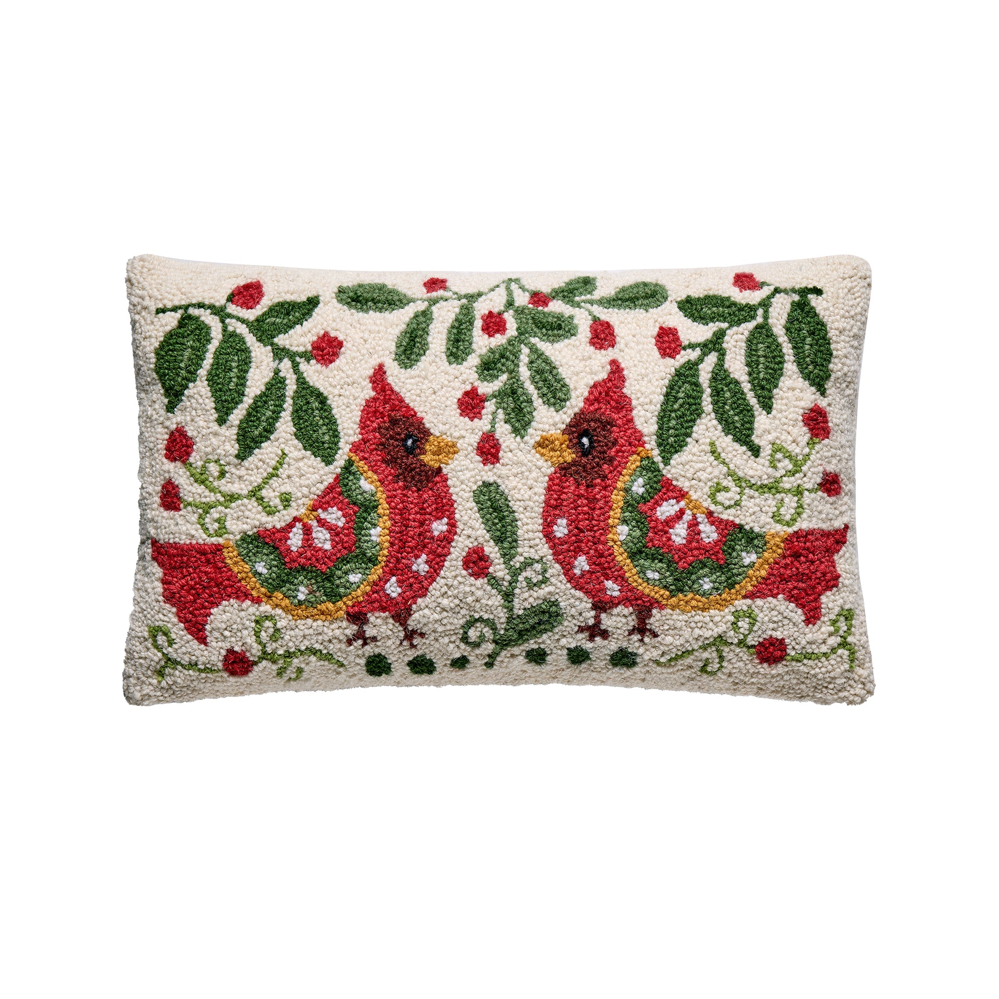 Merrivale Cardinal Hooked Pillow - Wisteria