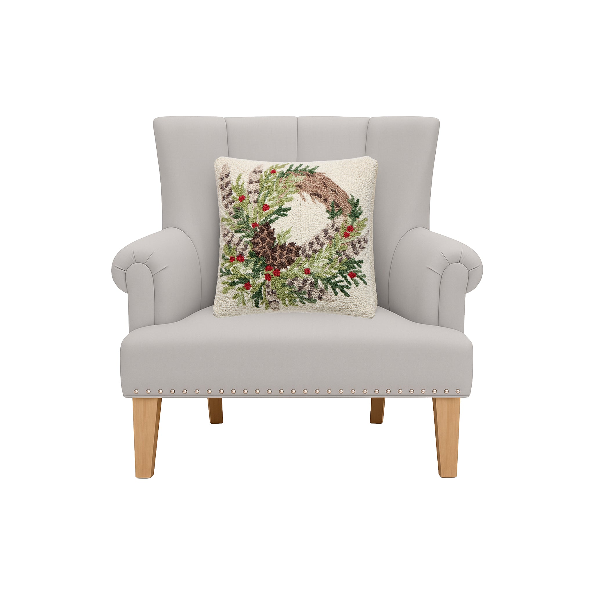Brackenmere Pheasant Feathers Pillow - Wisteria