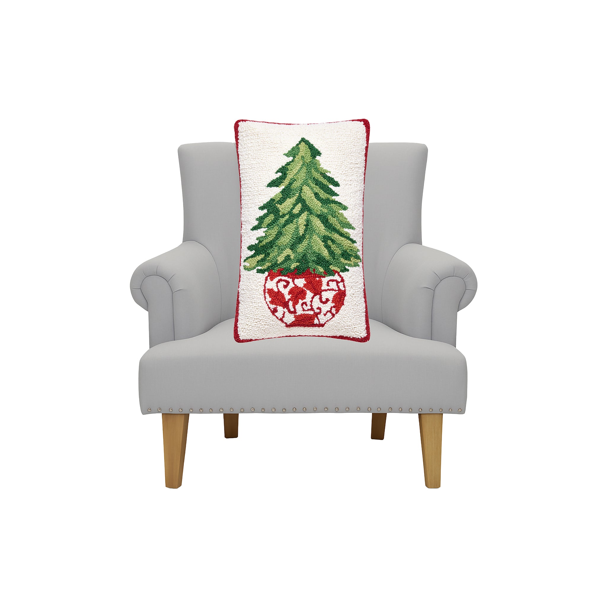 Harrowby Chinoiserie Tree Pillow - Wisteria