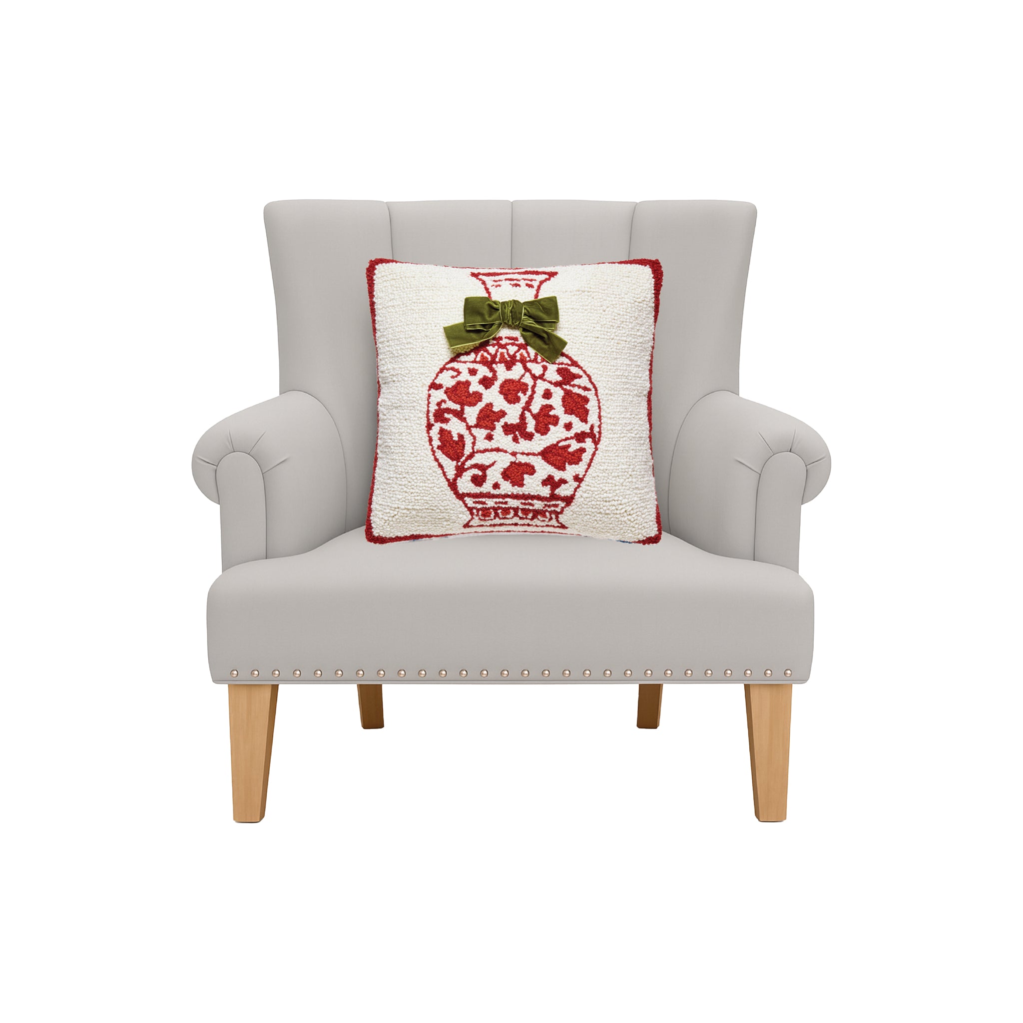 Wynmere Chinoiserie Bow Pillow - Wisteria