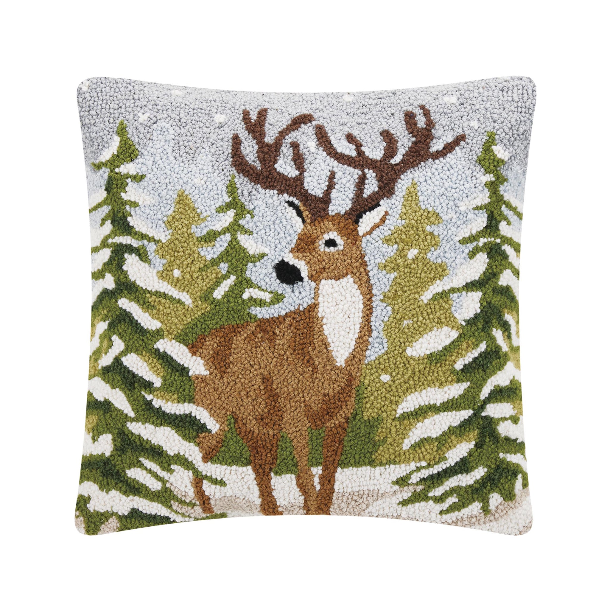 Everden Reindeer Hook Pillow - Wisteria