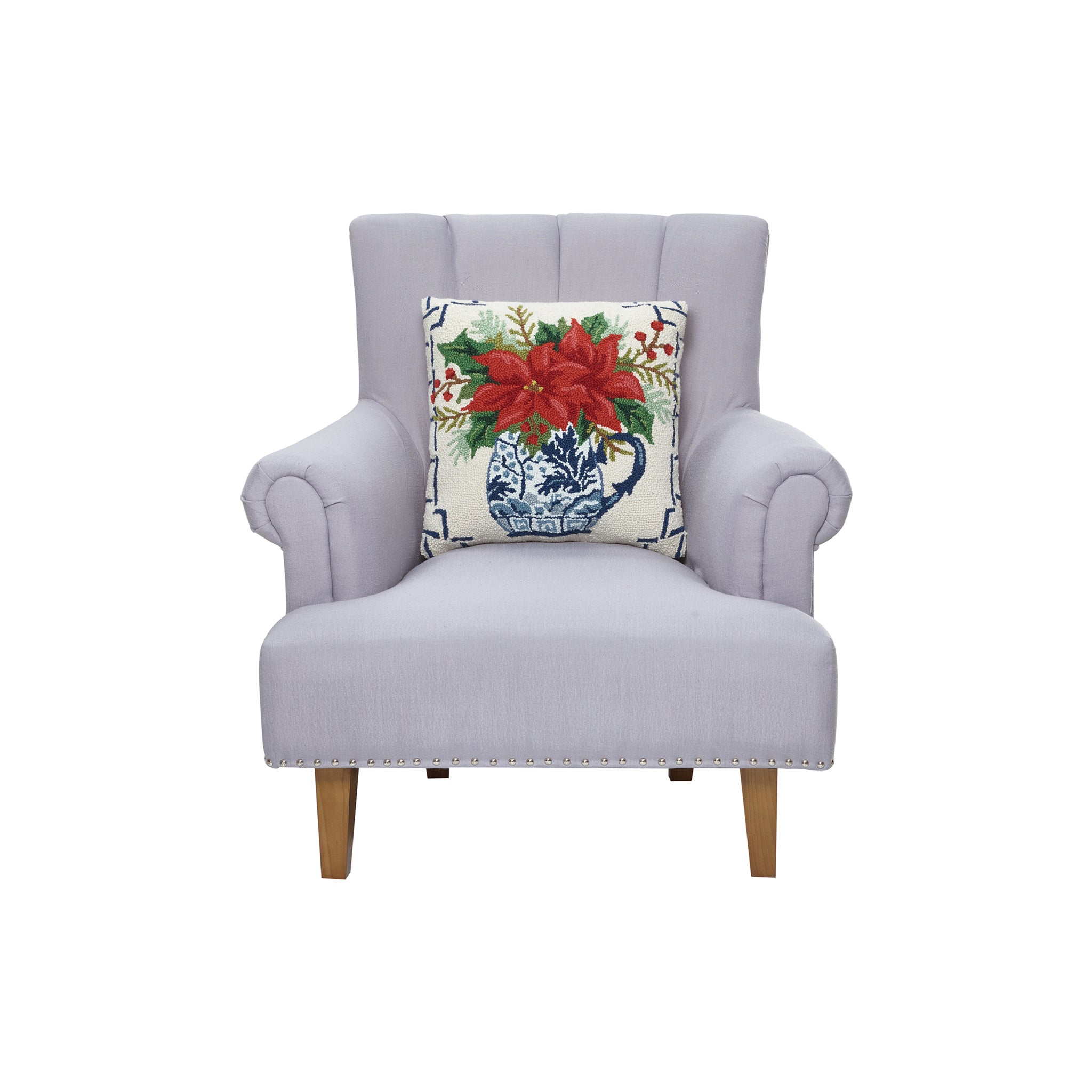 Bellwether Poinsettia Hook Pillow - Wisteria