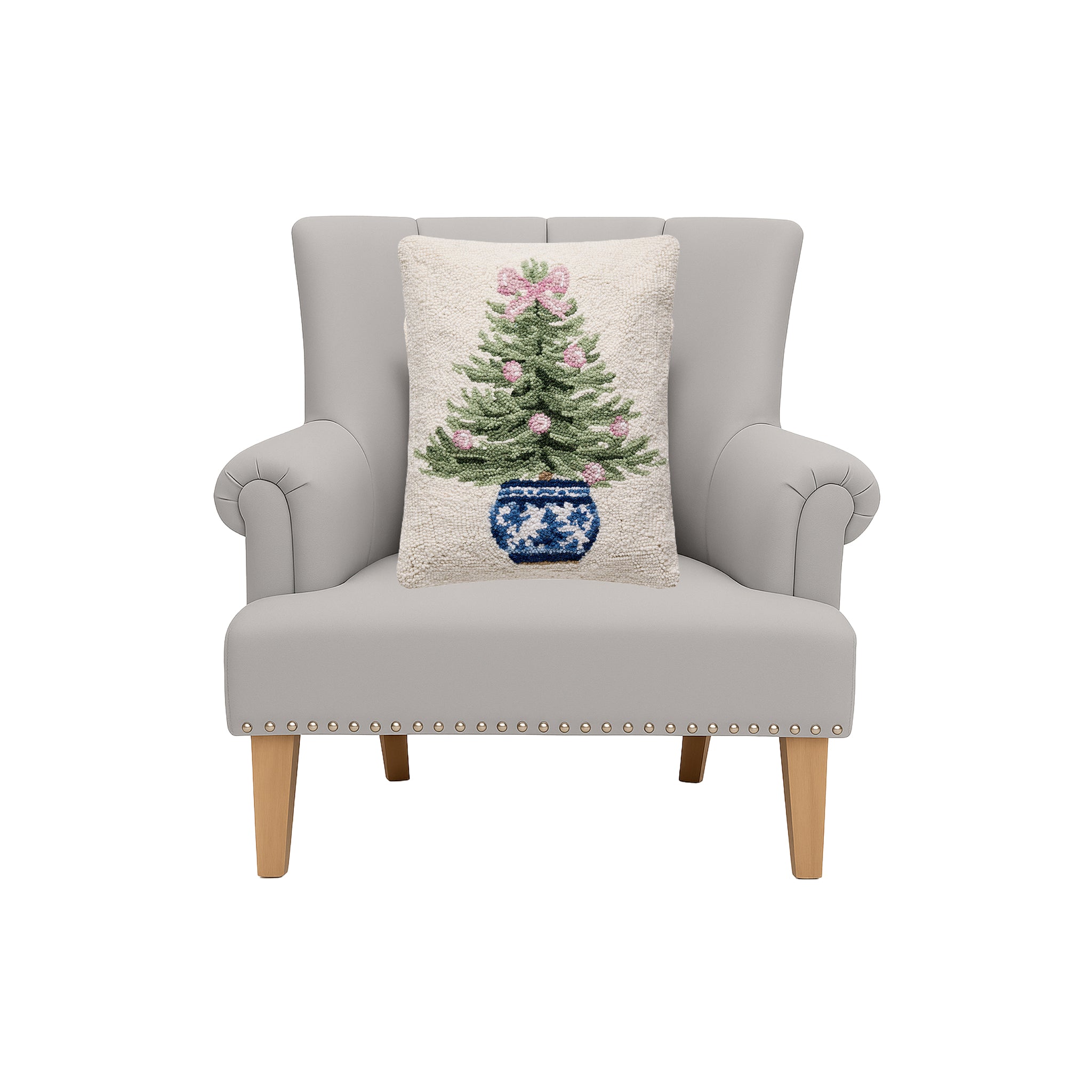 Tanselle Christmas Tree Pillow - Wisteria