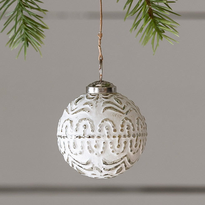 Farmhouse Glass Ball Ornament, Sets of 6