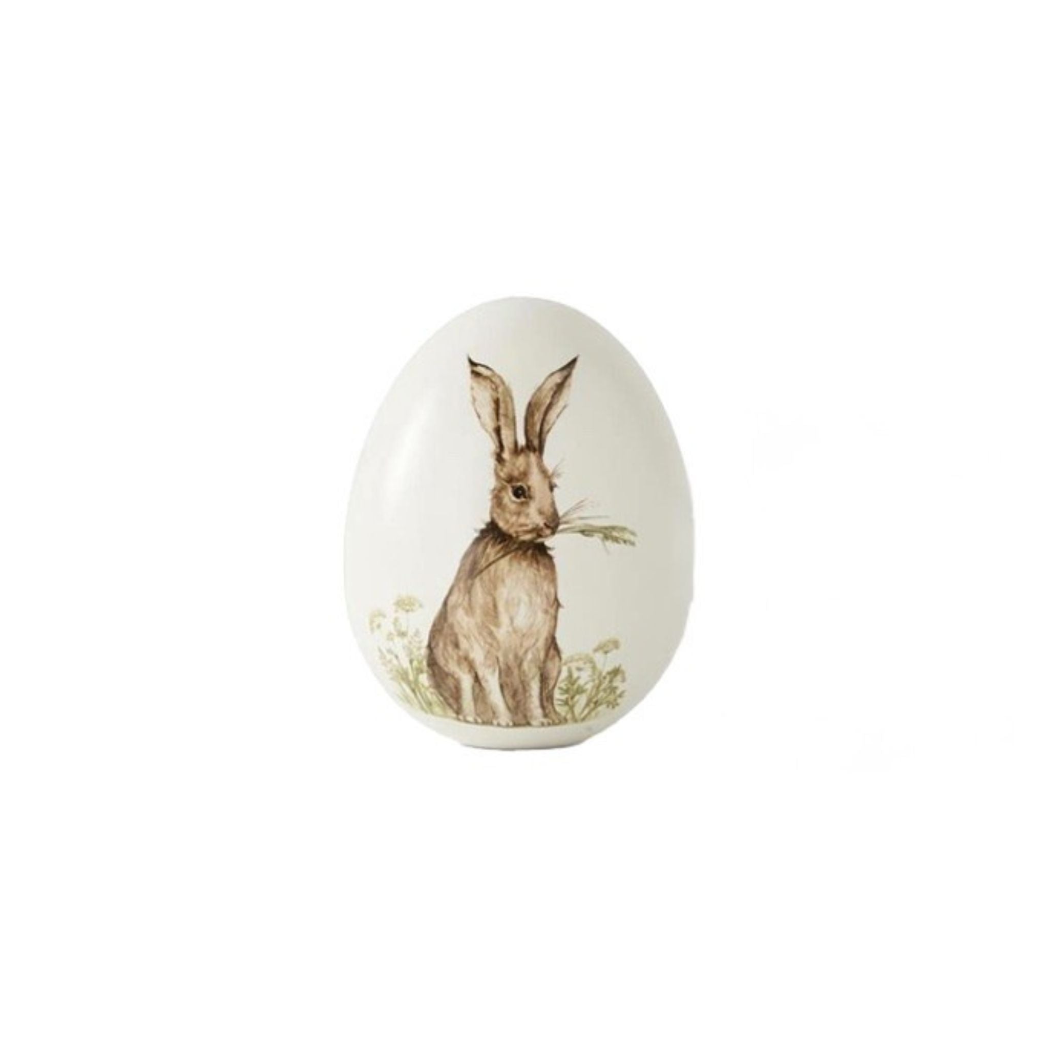 Spring Bunnies Painted Egg - Wisteria