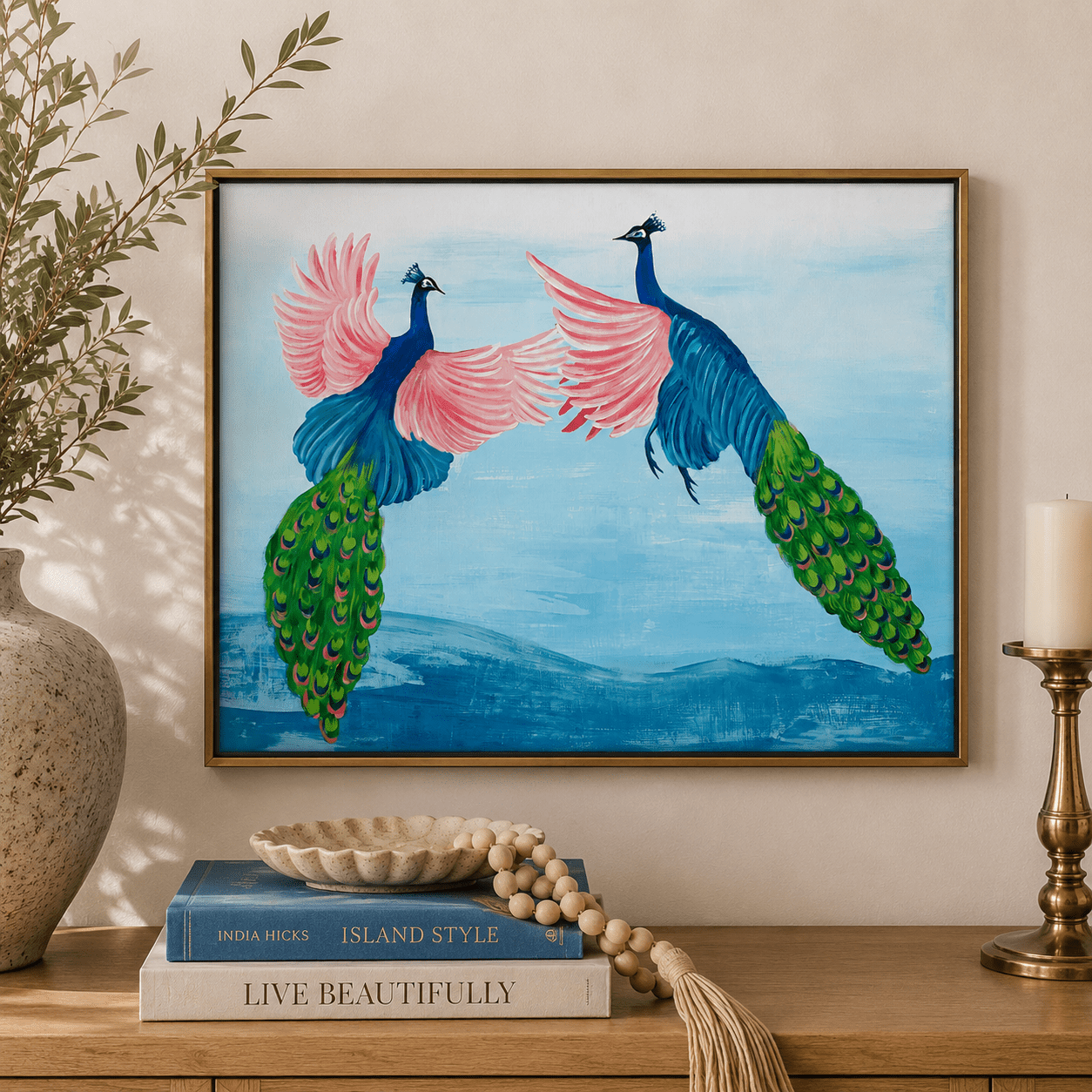 Leora Peacock Canvas - Wisteria