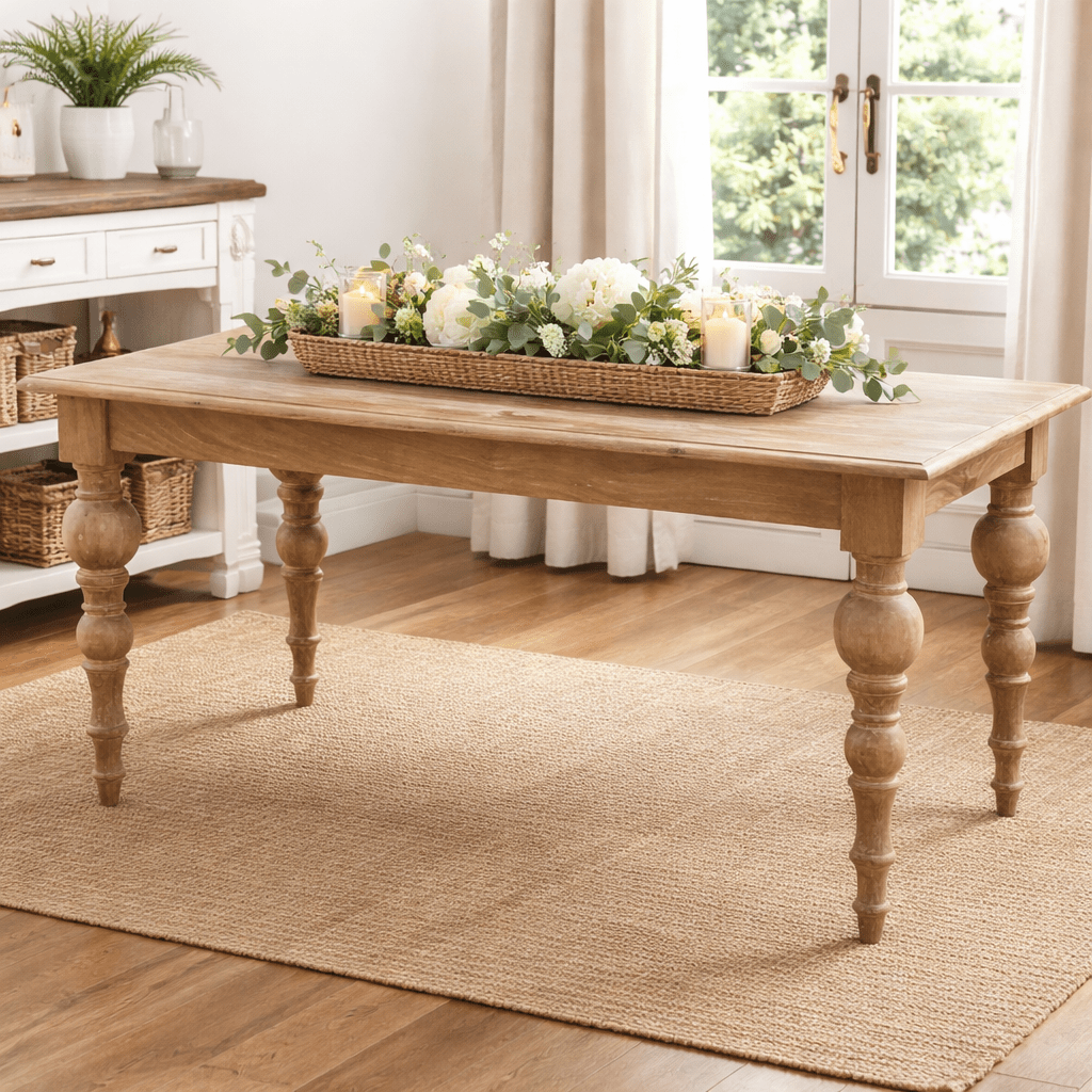 Nîmes Solid Wood Dining Table - Wisteria