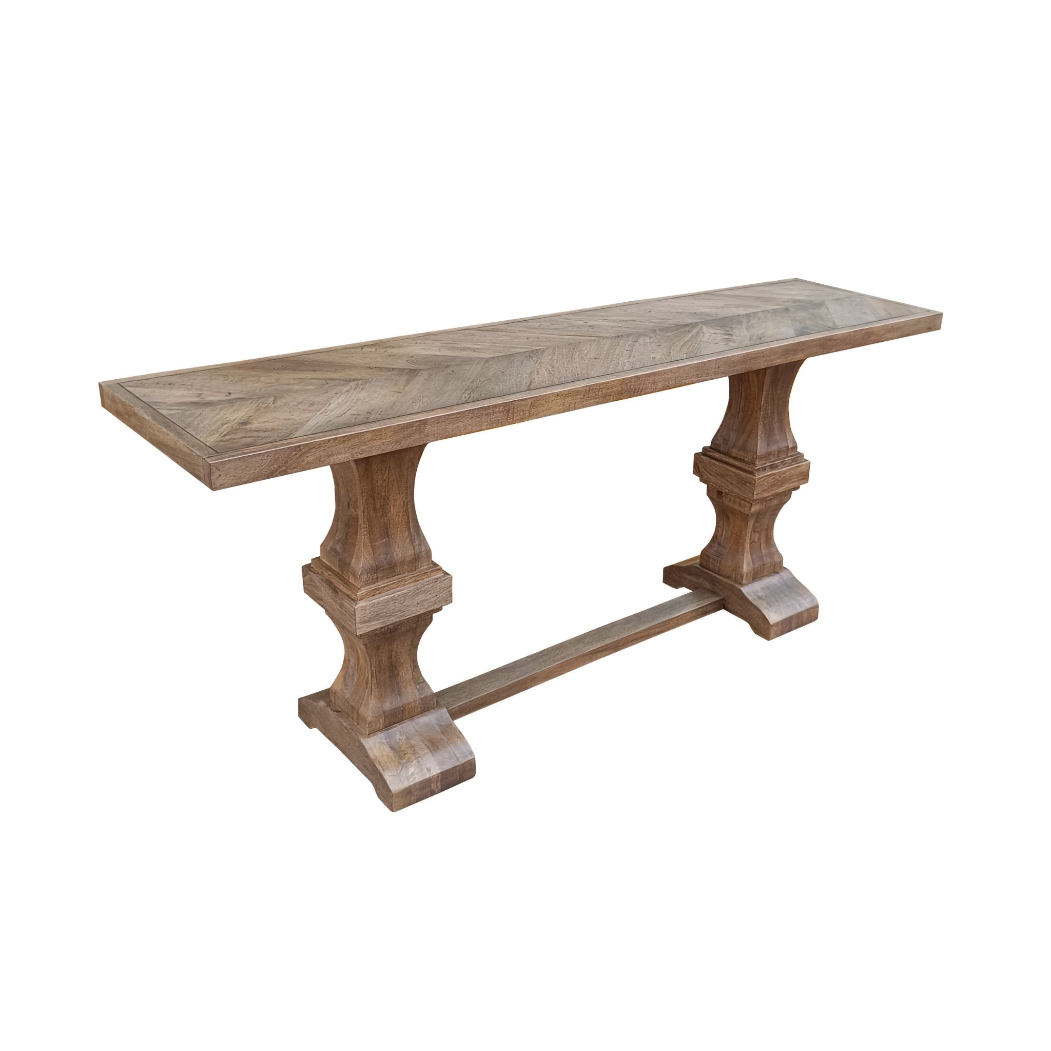 Averro Distressed Wood Console - Wisteria