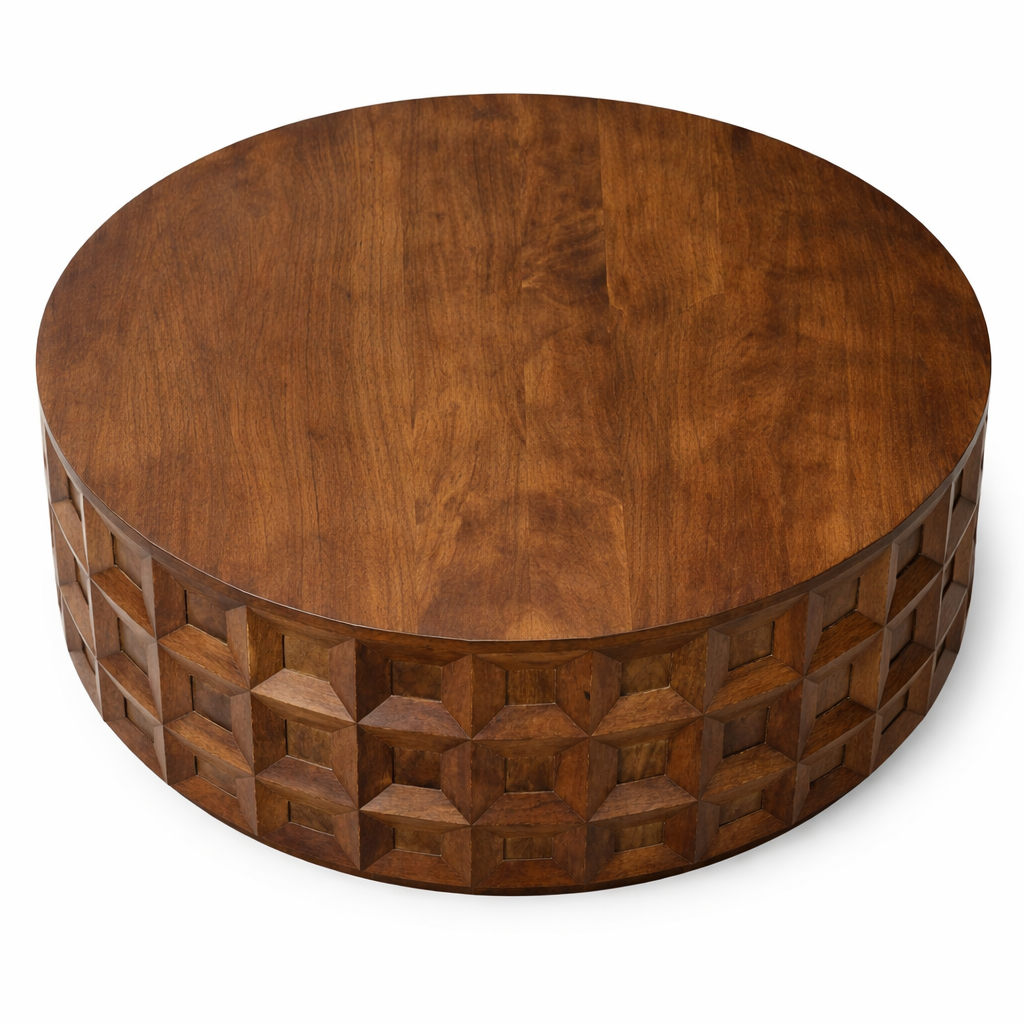 Trevain Carved Wood Coffee Table