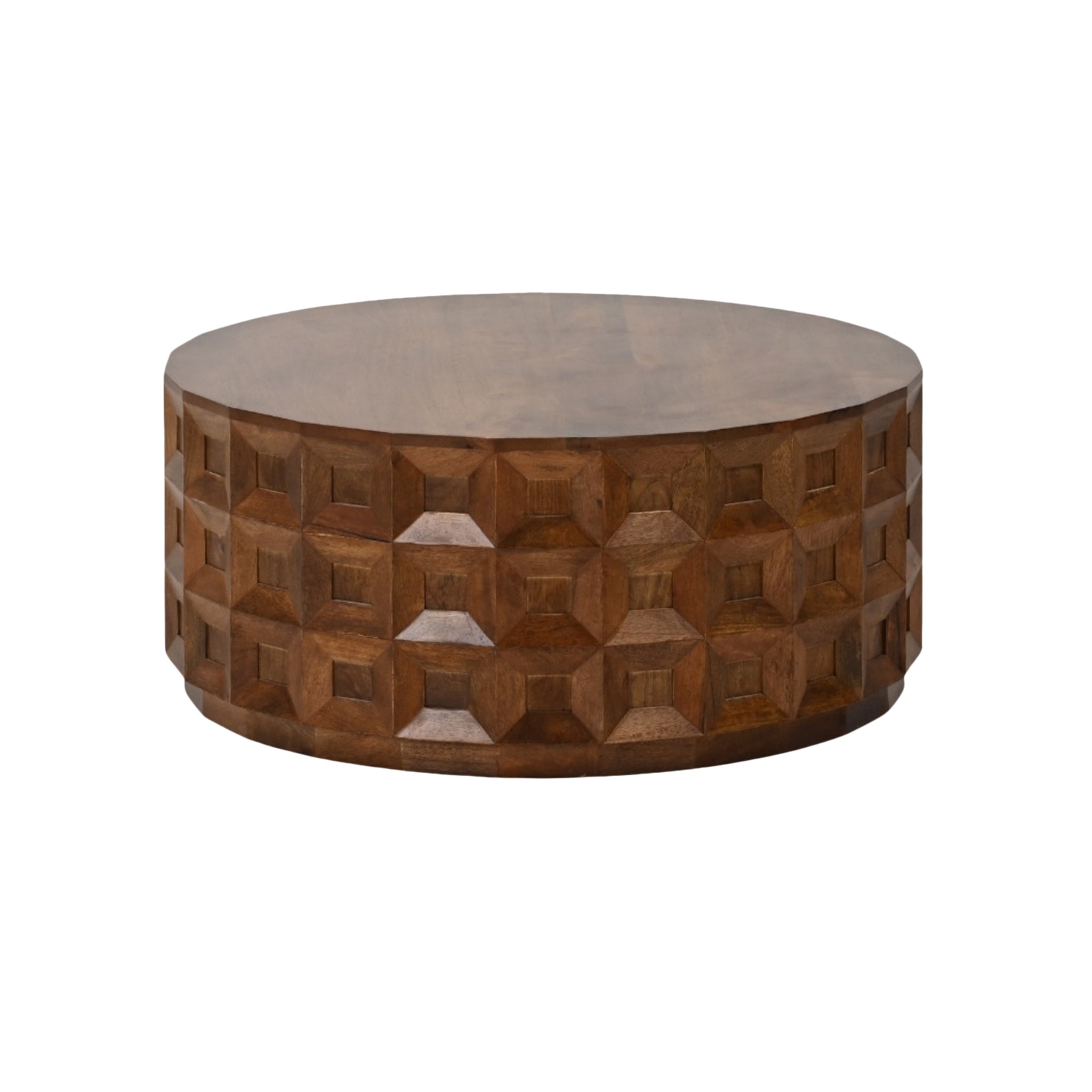 Trevain Carved Wood Coffee Table