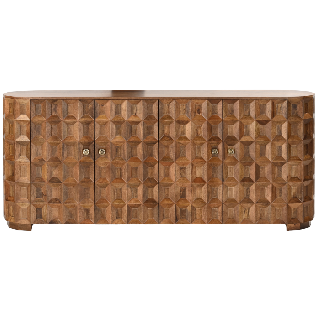 Trevain Carved Wood Sideboard