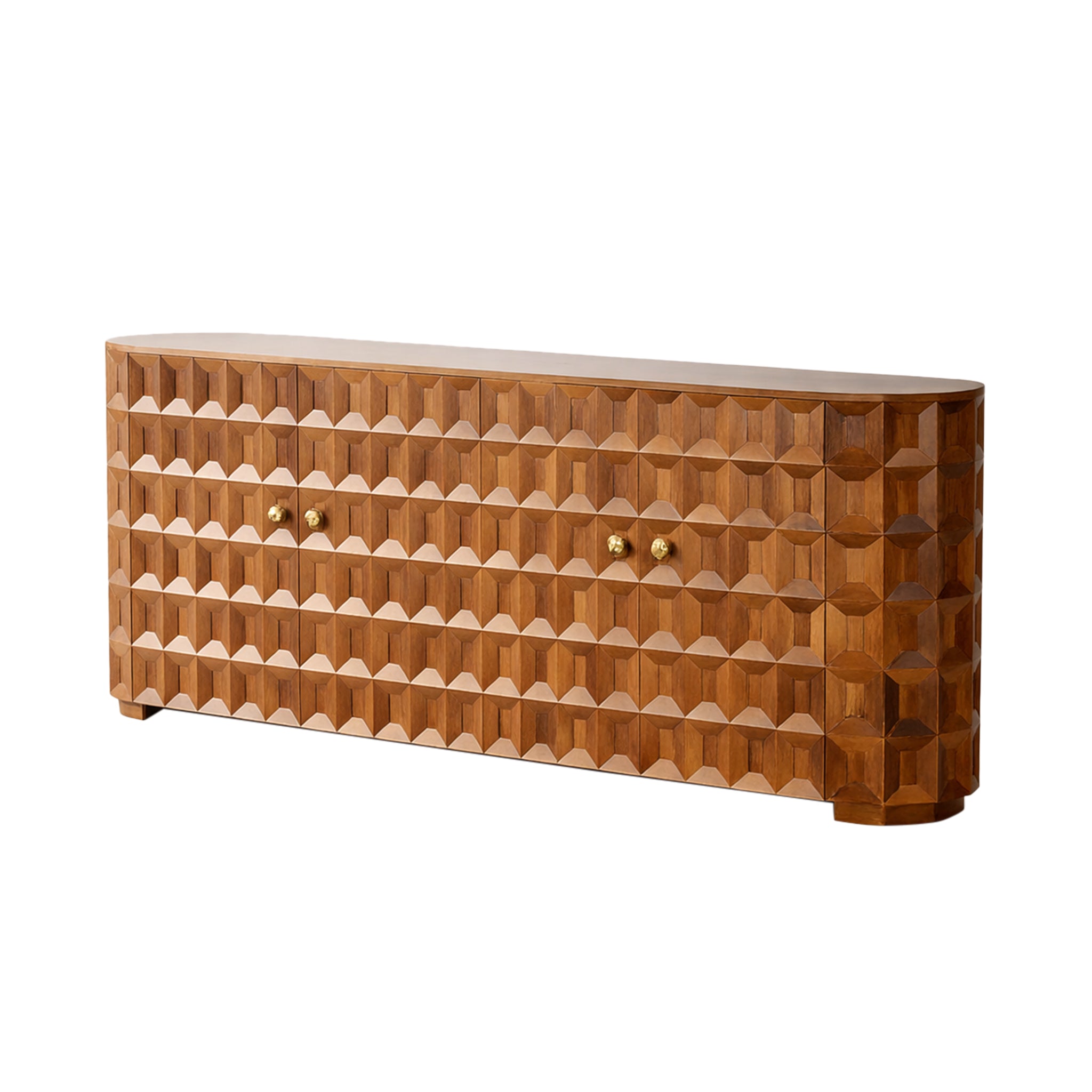 Trevain Carved Wood Sideboard