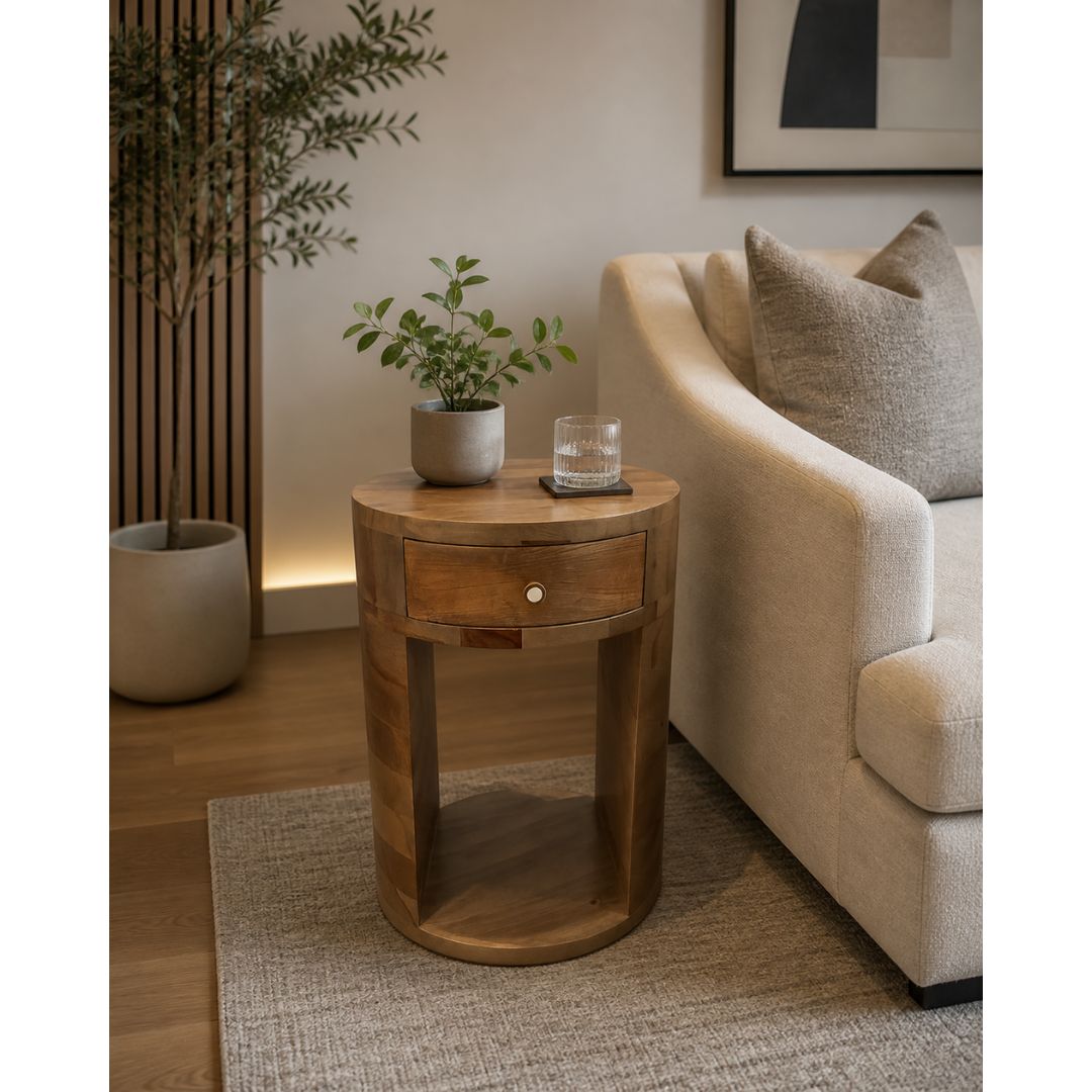 Caligo Wood Side Table
