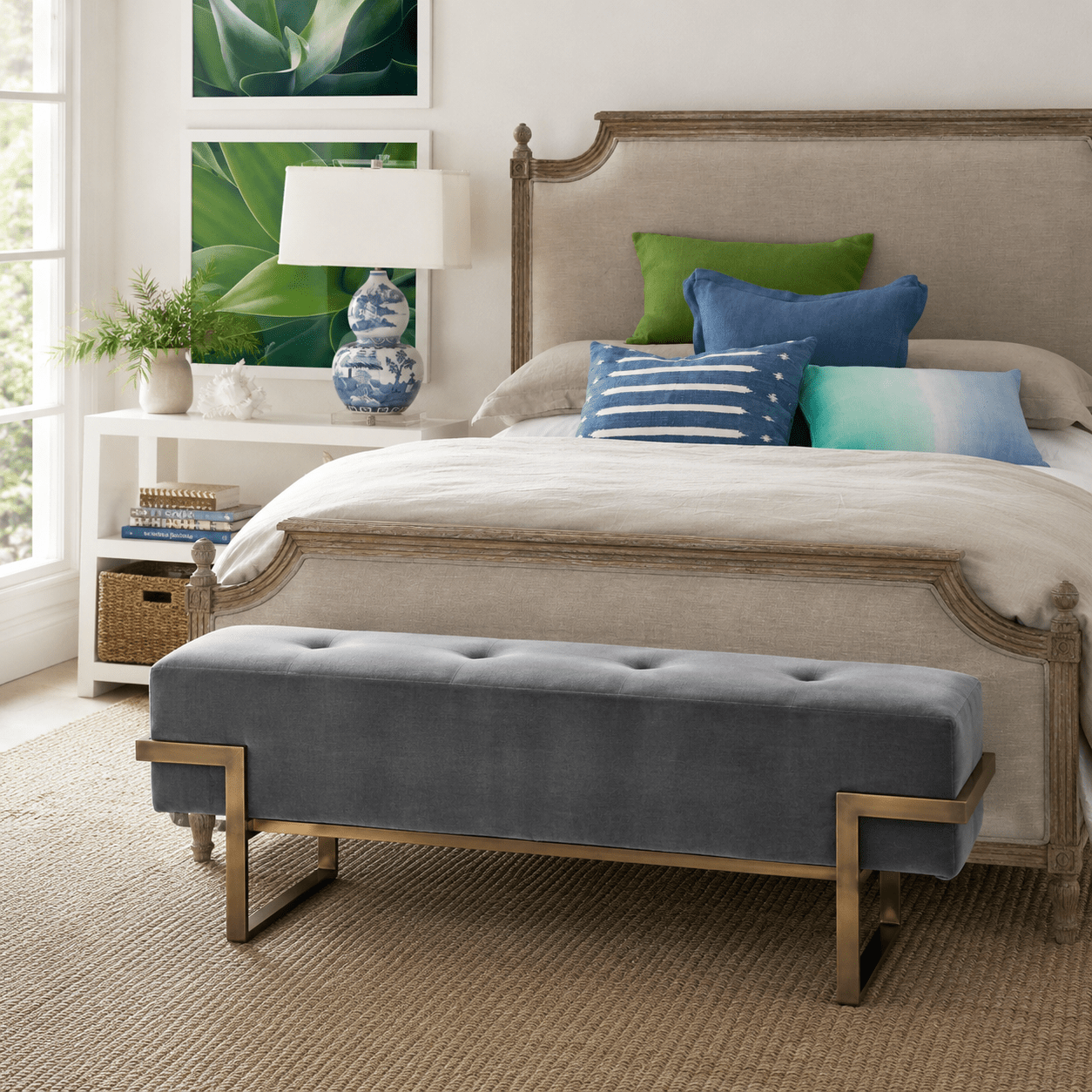 Ashford Upholstered Bench - Wisteria