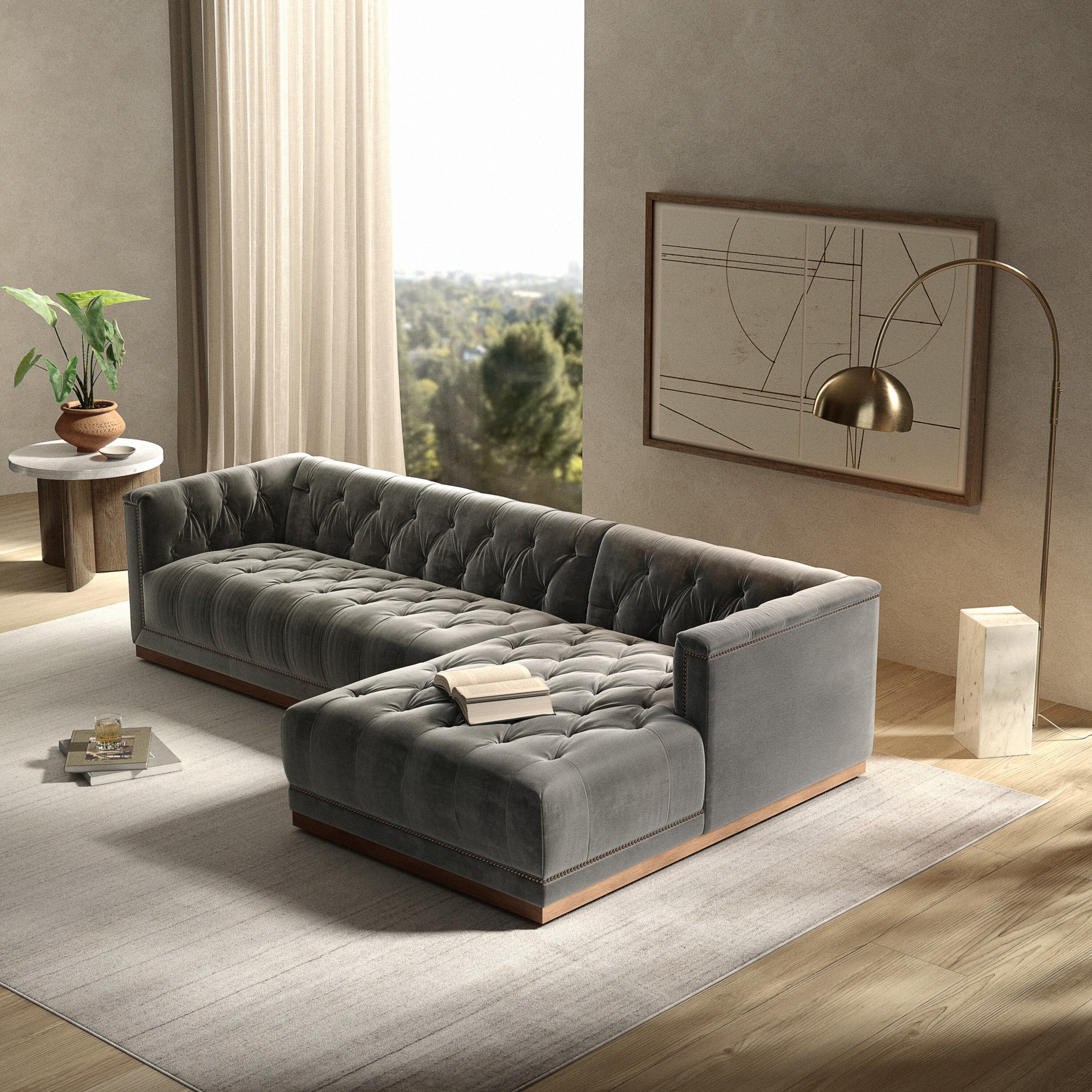 Chesterfield Sectional Wisteria