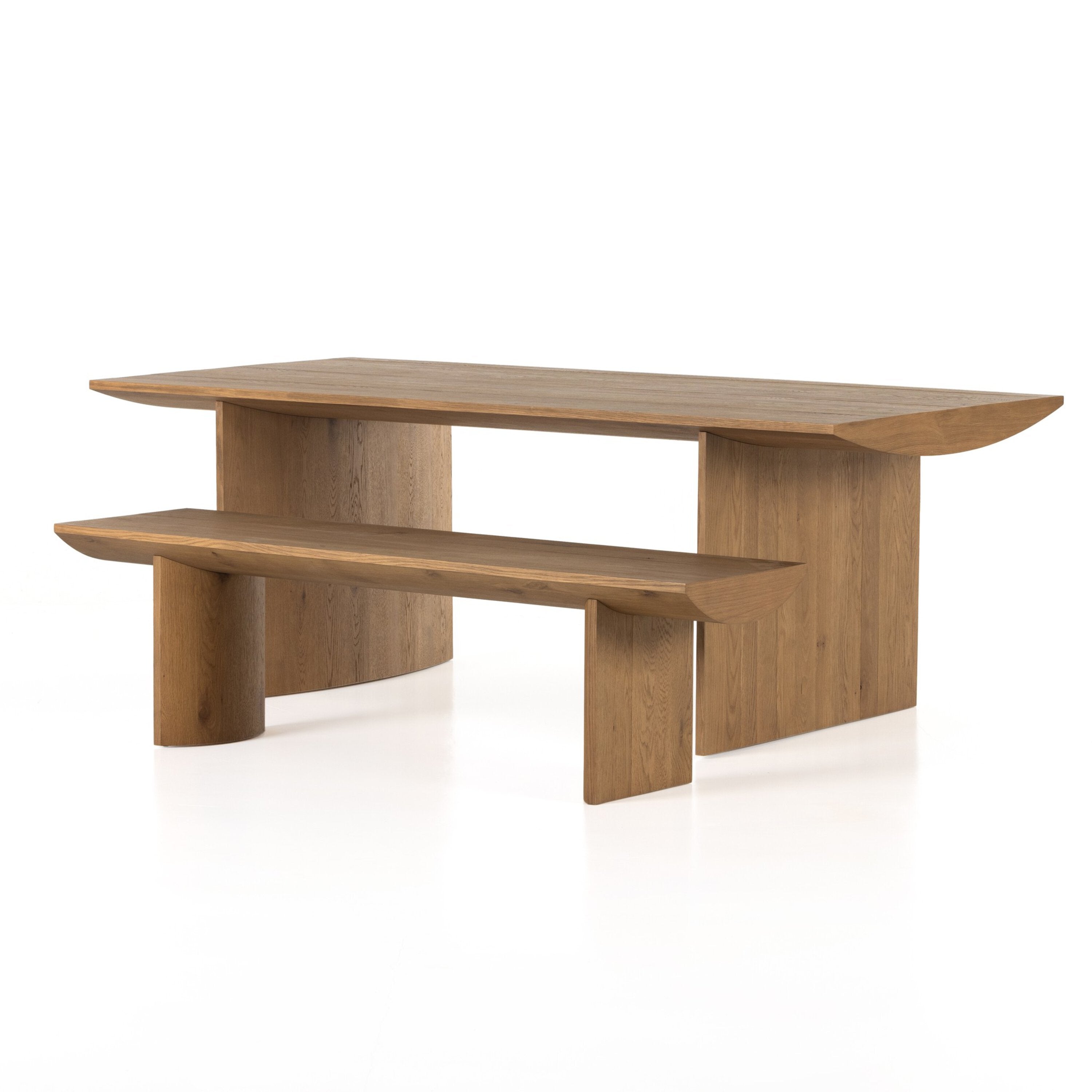 Wisteria Thick Cut Oak Veneer Dining Table Wisteria