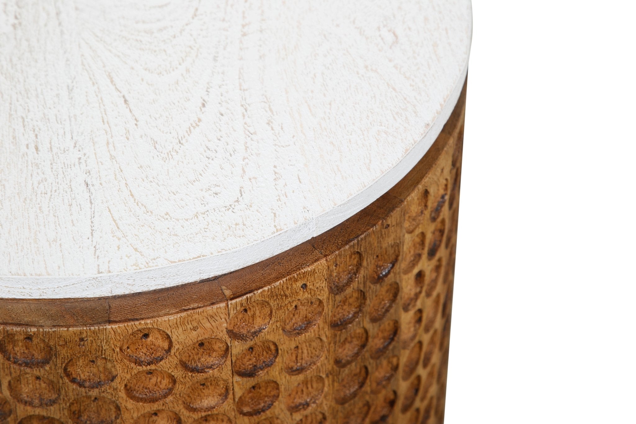 Montoro Carved Side Table - Wisteria