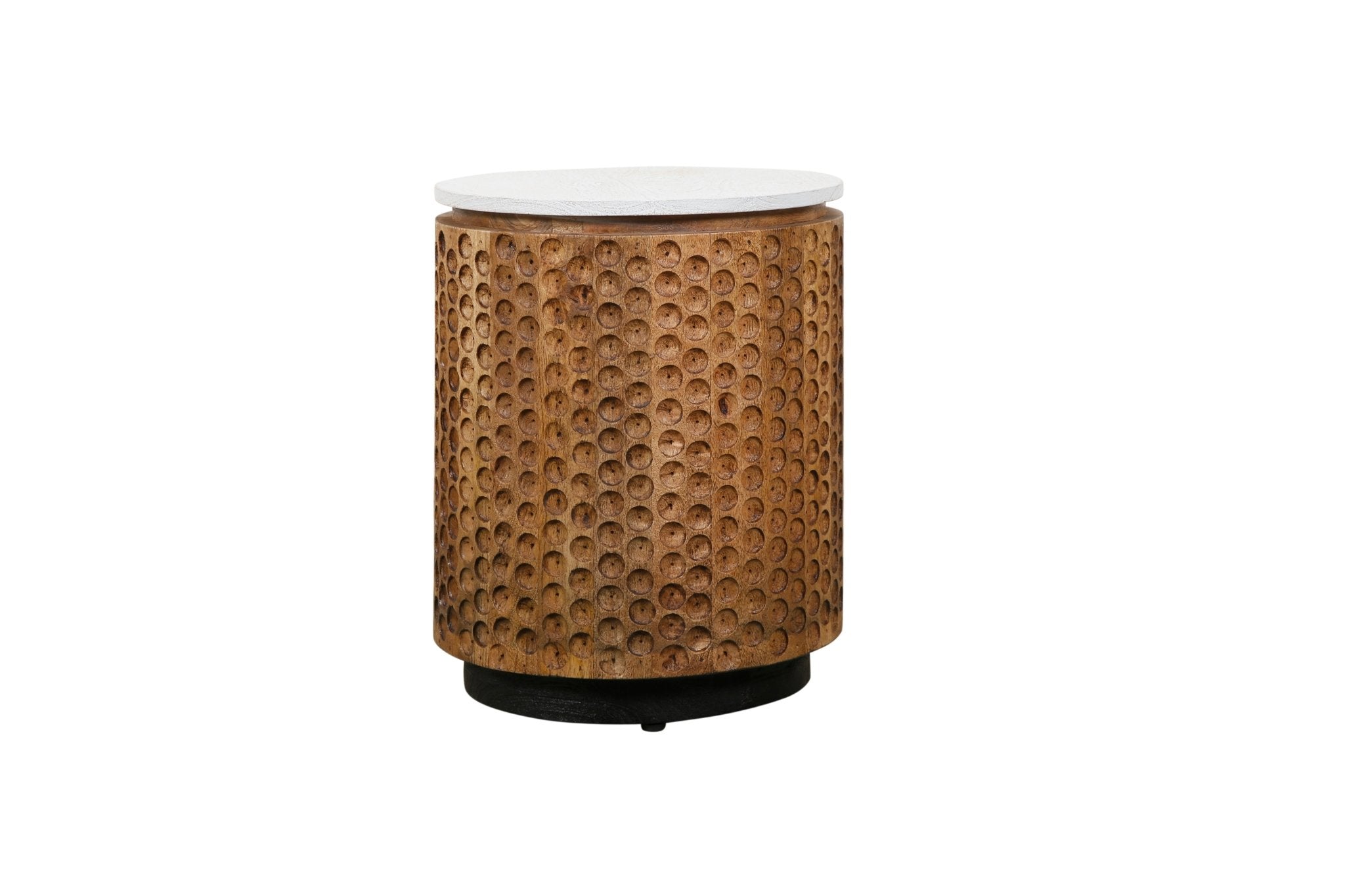 Montoro Carved Side Table - Wisteria