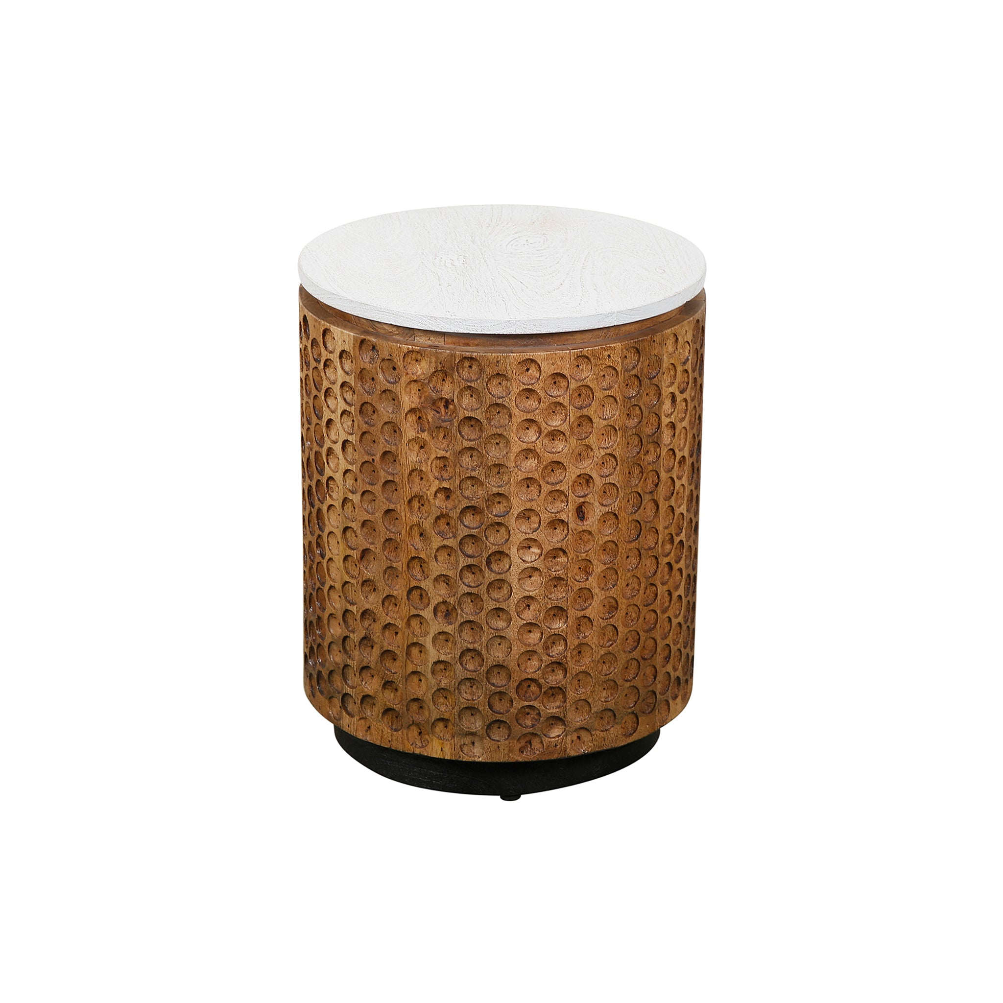 Montoro Carved Side Table - Wisteria