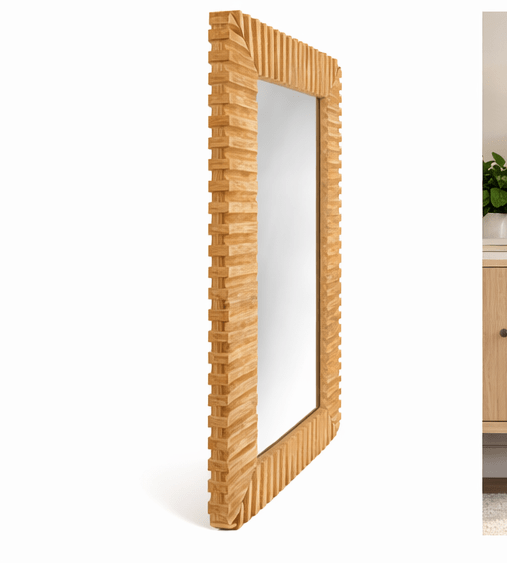 Tambara Carved Mirror - Wisteria