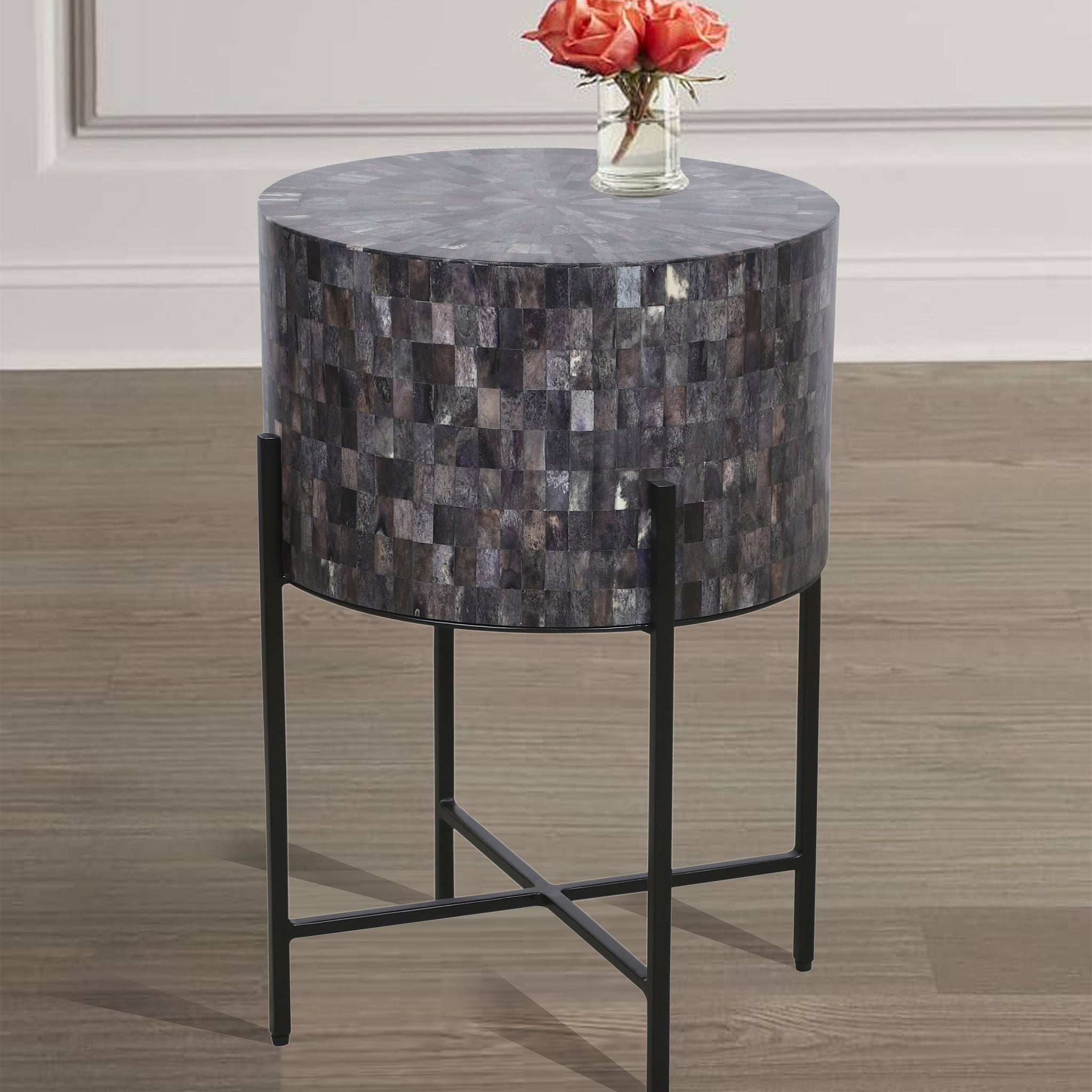 Tazari Inlay Accent Table - Wisteria
